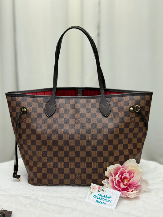 Louis Vuitton Neverfull MM Damier Ebene Bag Only