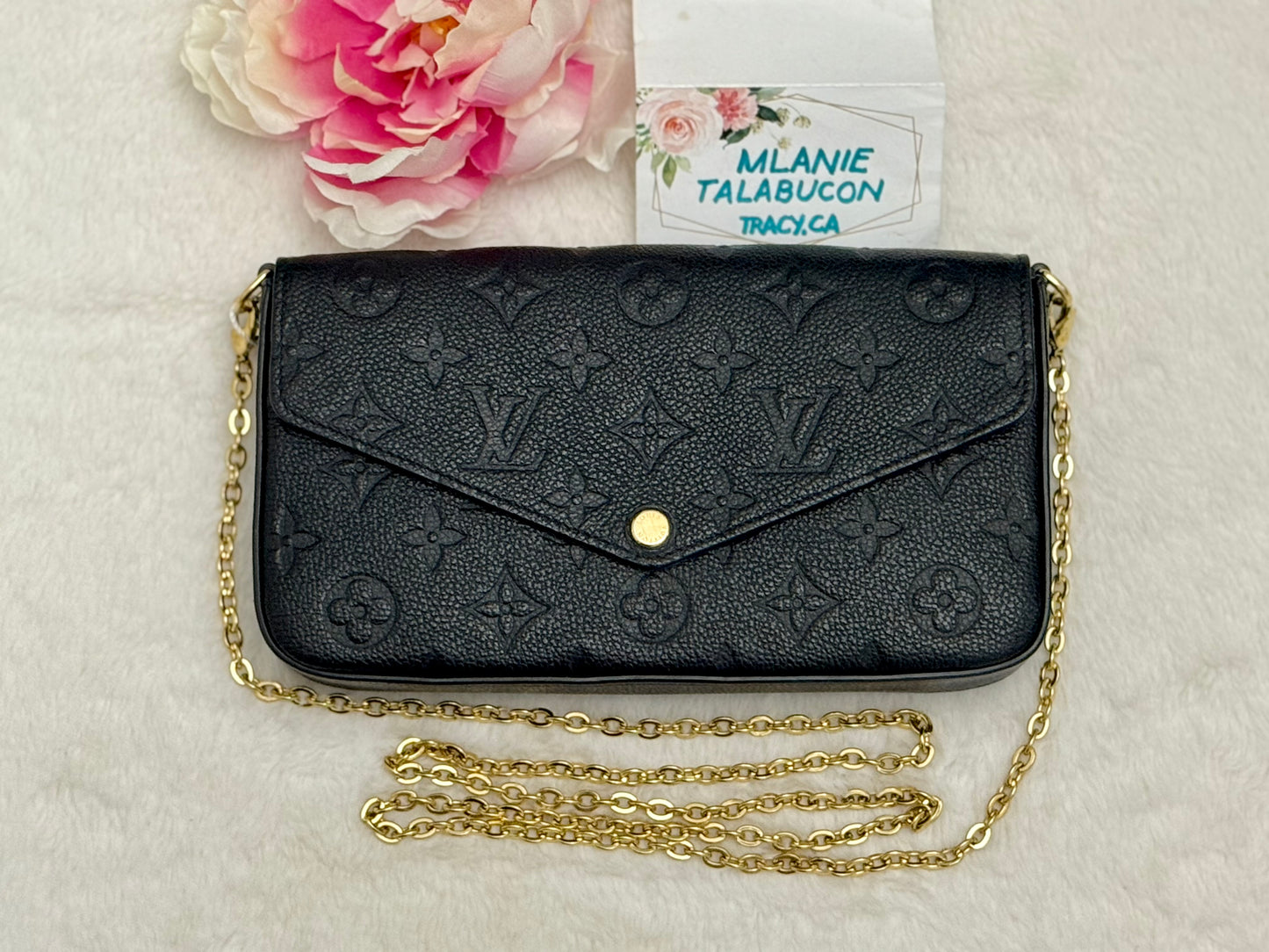 Louis Vuitton Felicie Pochette Black Empreinte