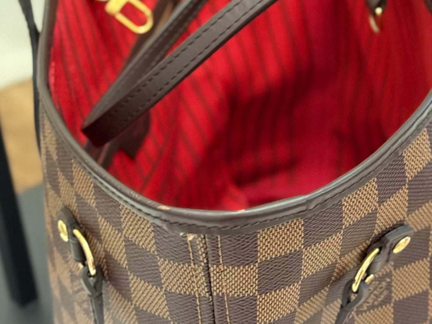Louis Vuitton Neverfull MM DE Set (Bag and Pouch)