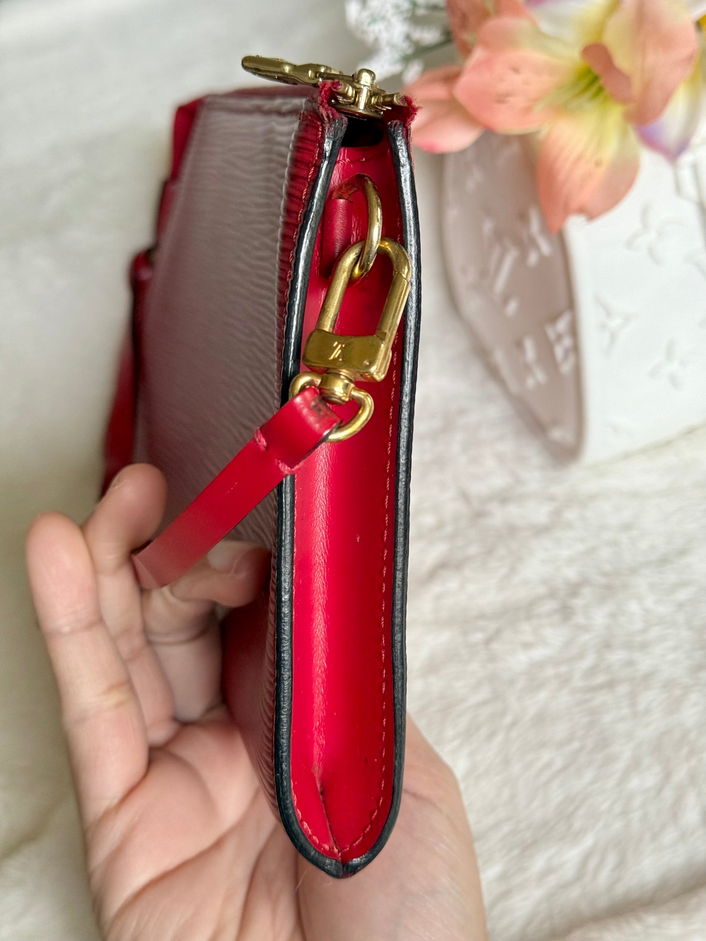 Louis Vuitton Red Epi Pochette
