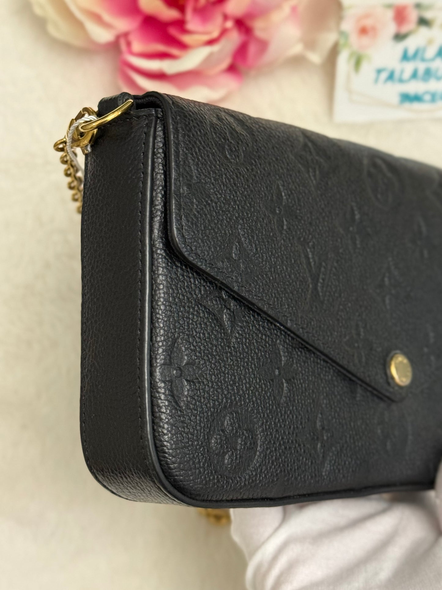 Louis Vuitton Felicie Pochette Black Empreinte