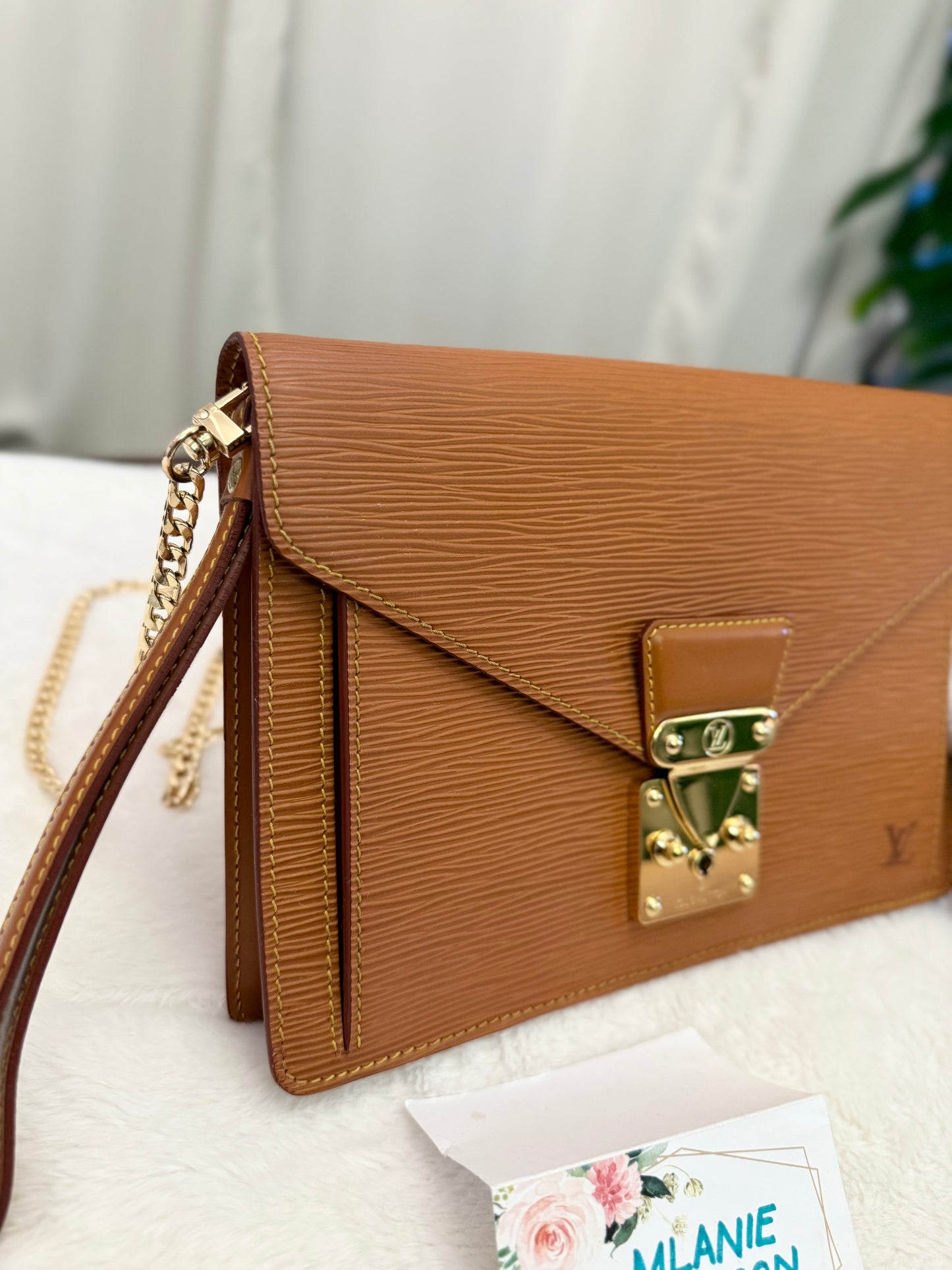 Louis Vuitton Sellier Dragonne Epi Clutch/Pochette Light Brown