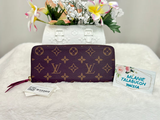 Louis Vuitton Clemence Mono Fuchsia Wallet