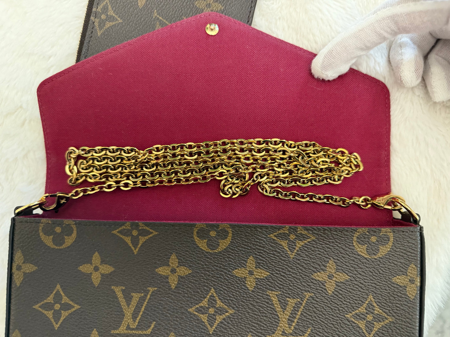 Louis Vuitton Pochette Felicie Mono with CC insert only