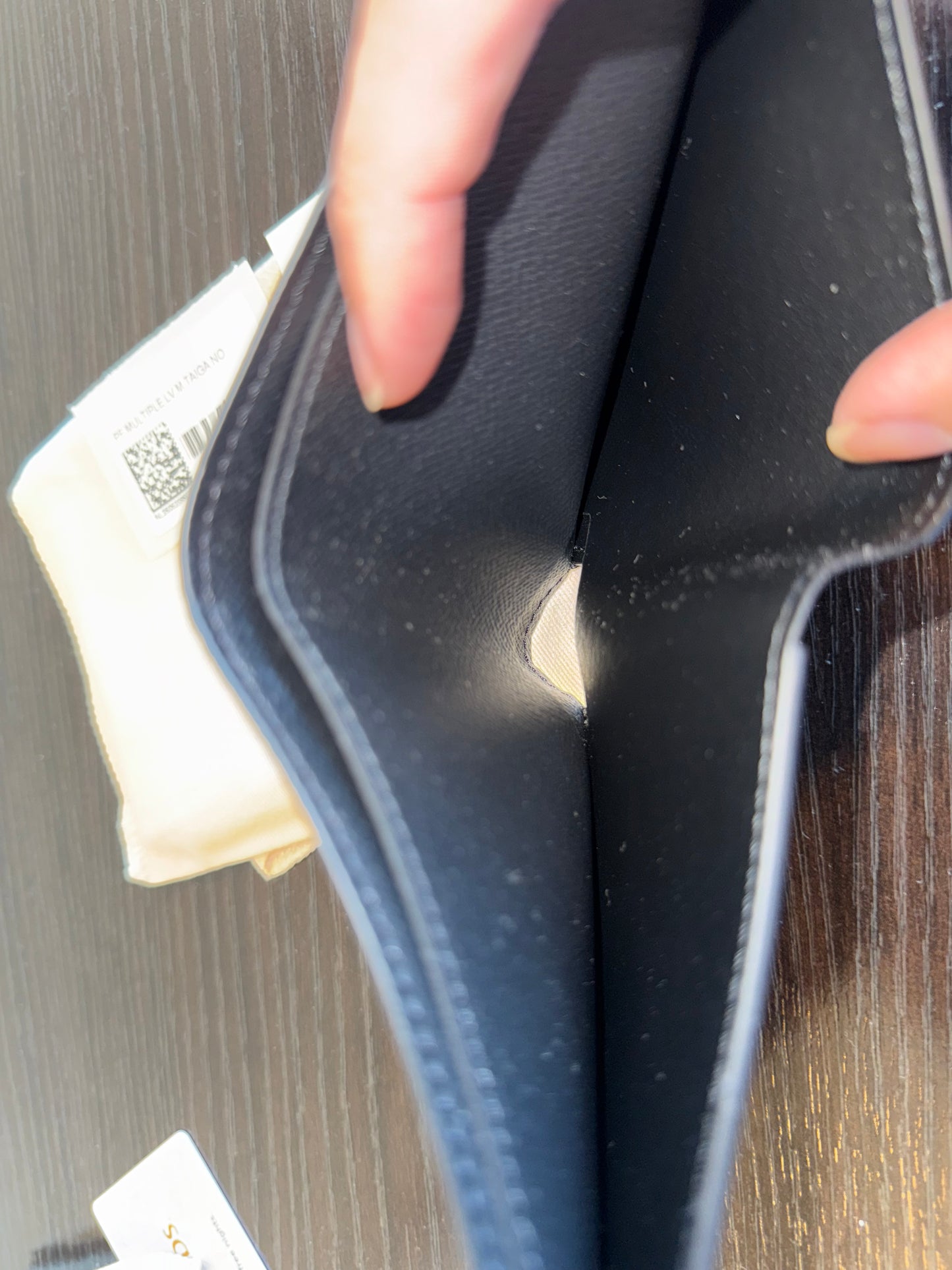 Louis Vuitton Multiple Wallet in Taiga Noir Silver HW