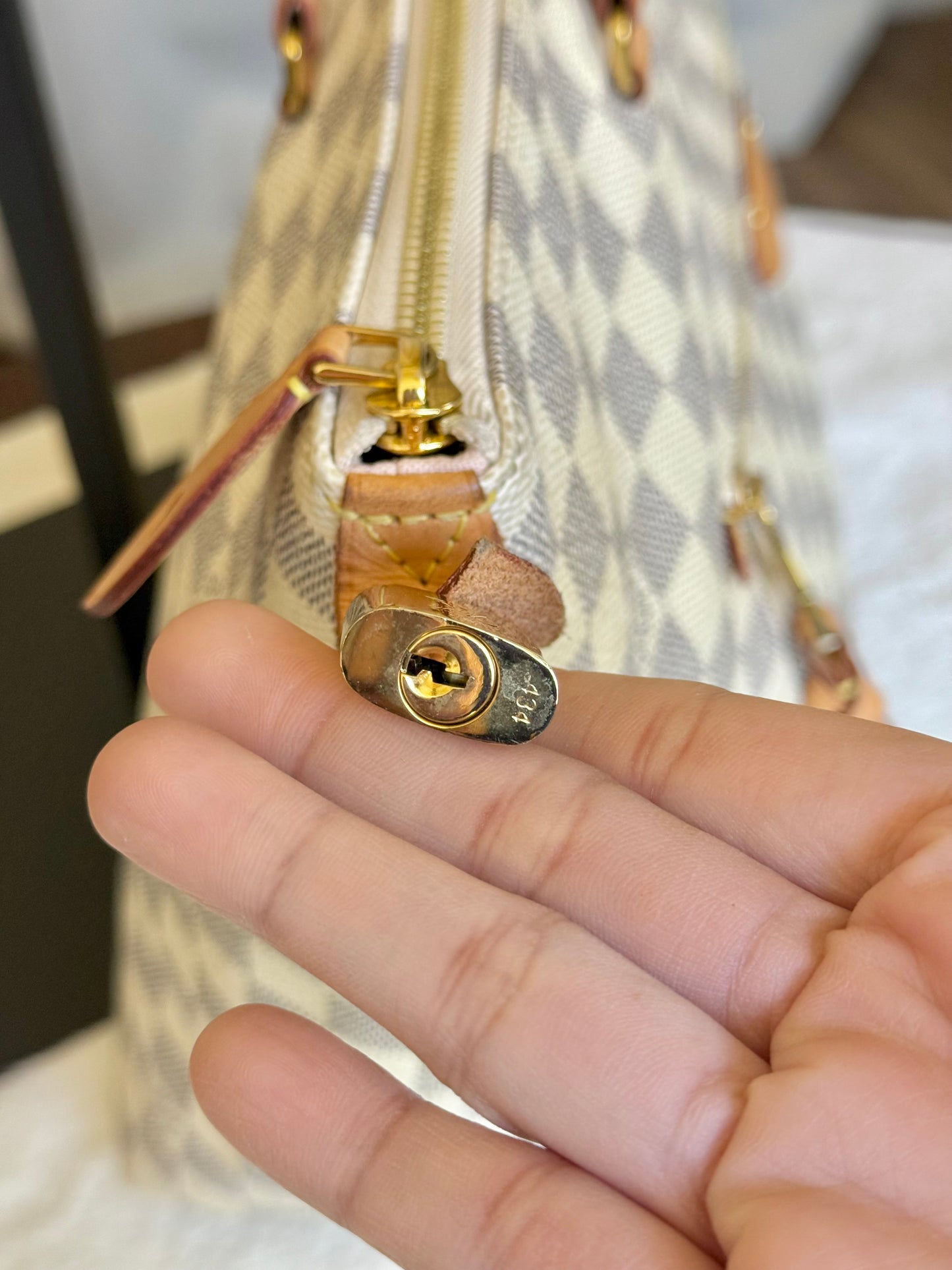 Louis Vuitton Ièna MM Damier Azur Rose Ballerine
