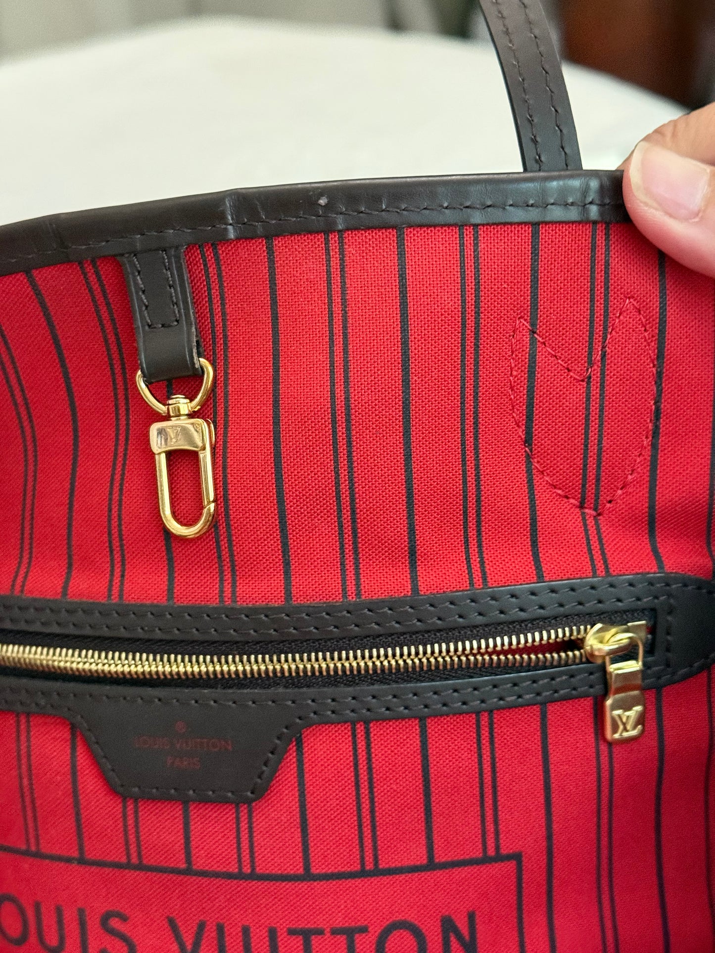 Louis Vuitton Neverfull MM Damier Ebene Bag Only