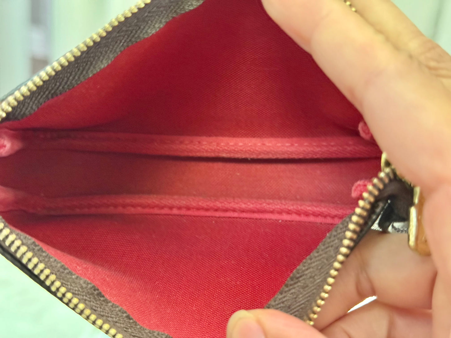 Louis Vuitton Mini Pochette Accessoires in Damier Ebene