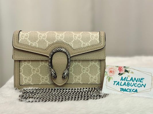 Gucci Mini Dionysus GG Supreme Beige and White