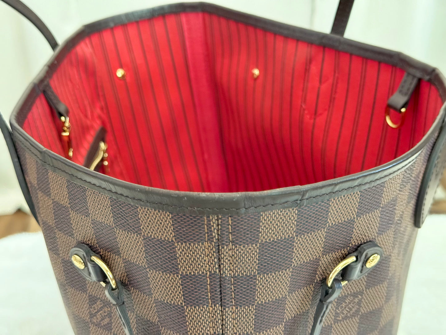 Louis Vuitton Neverfull MM Damier Ebene Bag Only