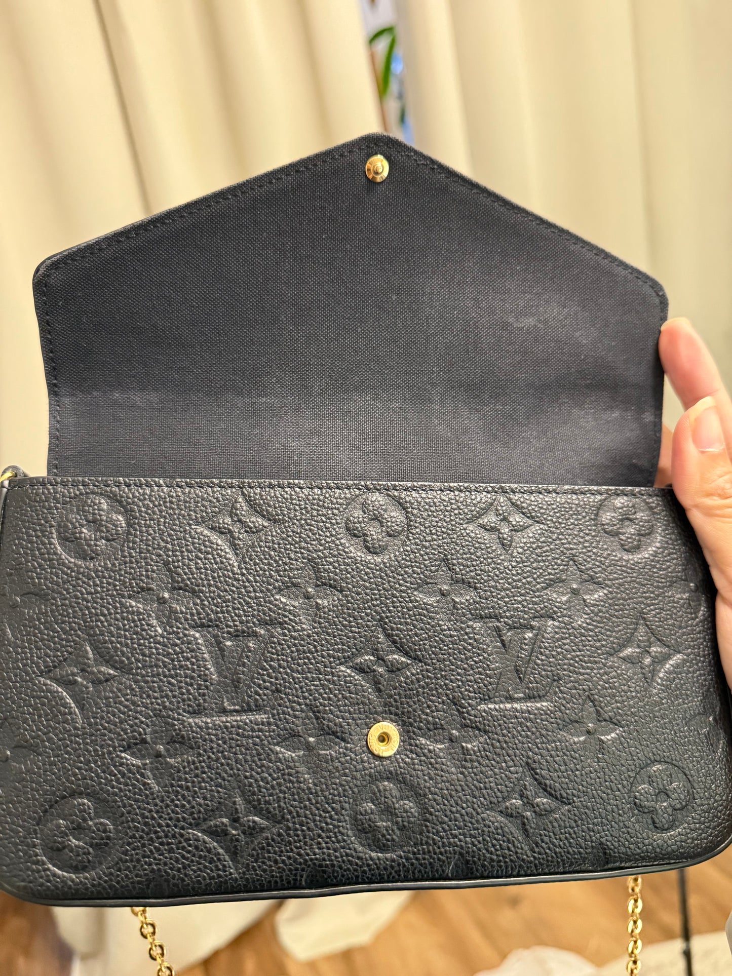 Louis Vuitton Felicie Pochette Black Empreinte