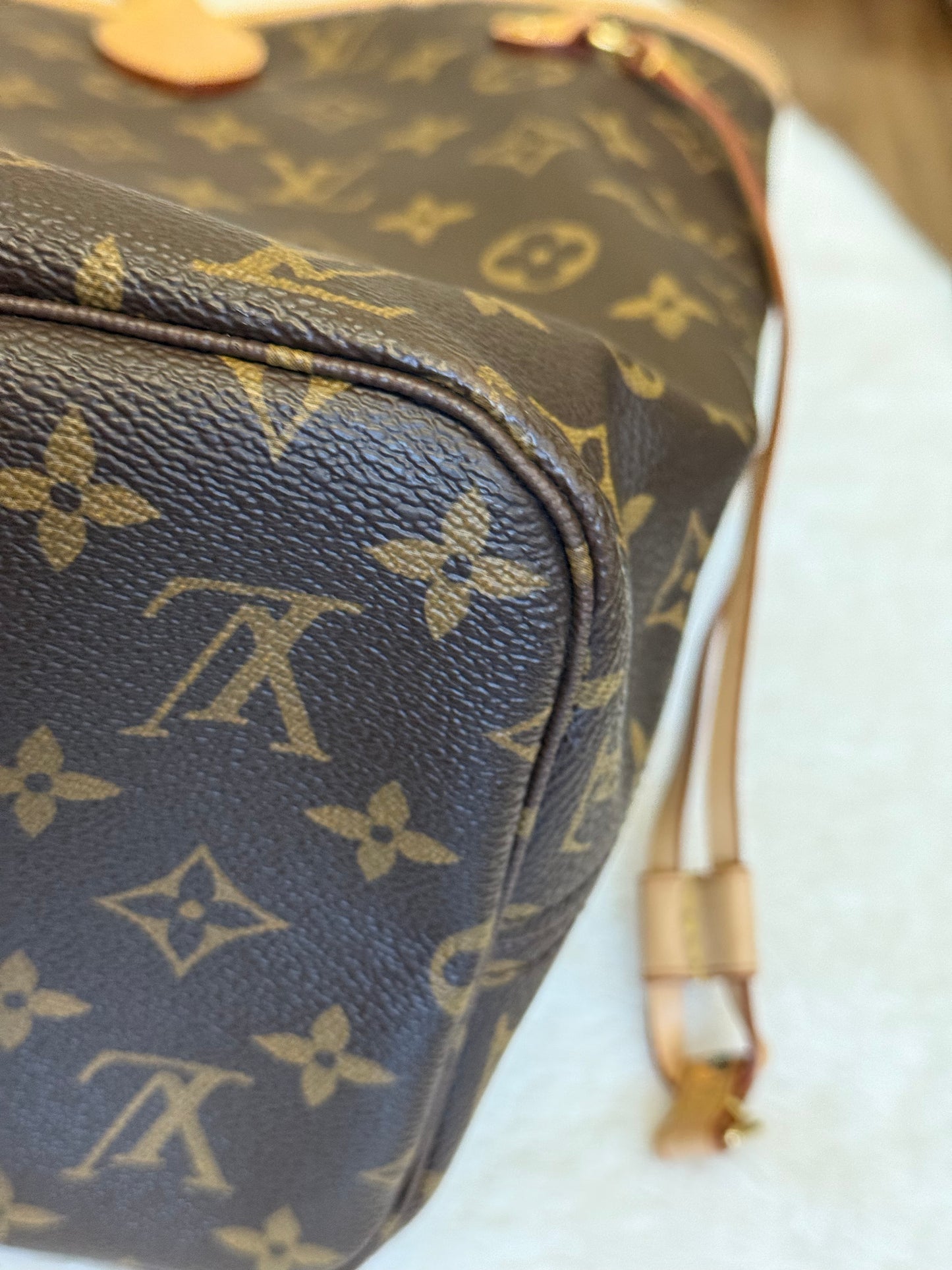 Louis Vuitton Neverfull MM Mono Pivoine Interior