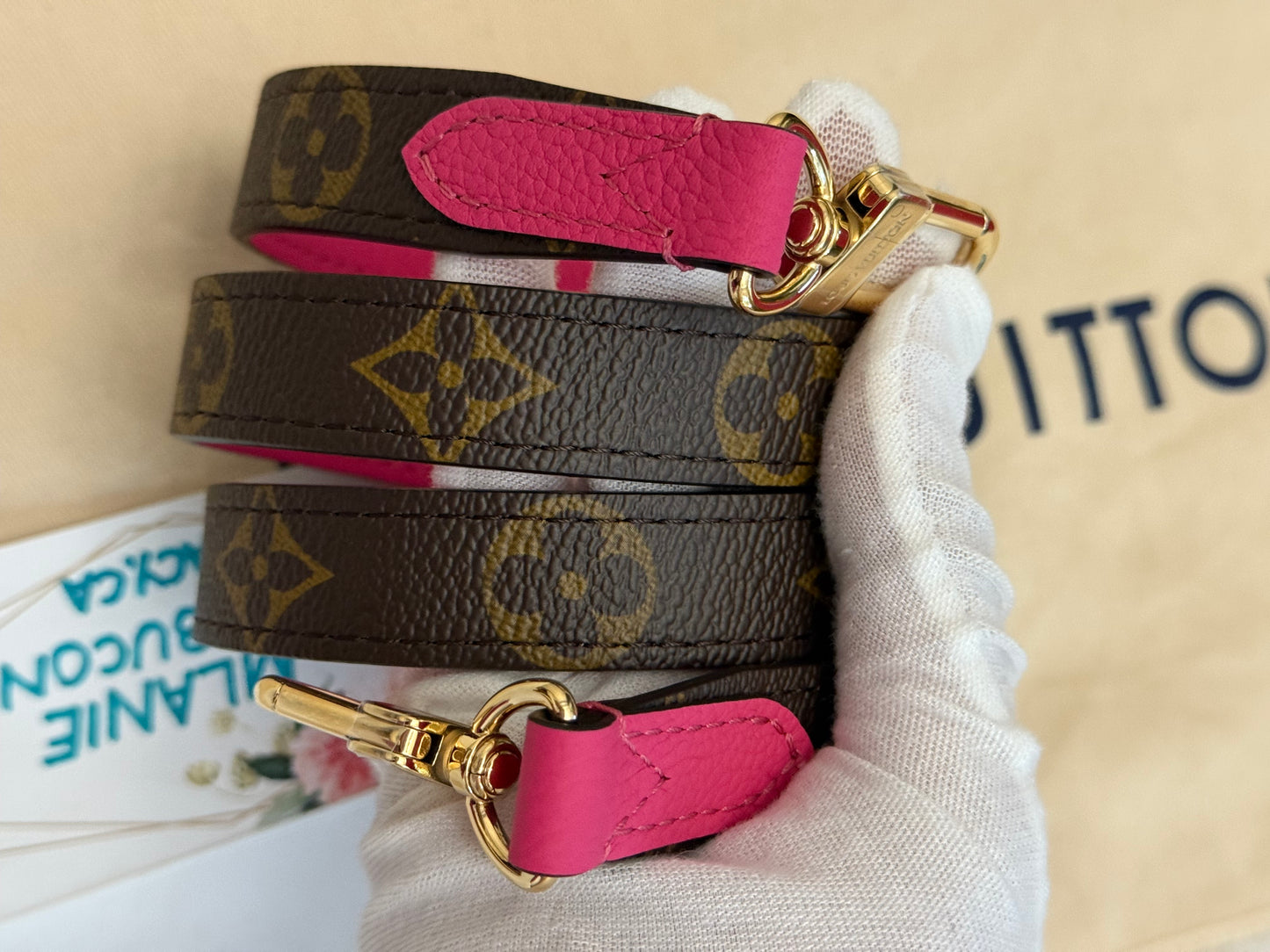 Louis Vuitton Neverfull BB Inside Out Bandouliere Rose Pondichery