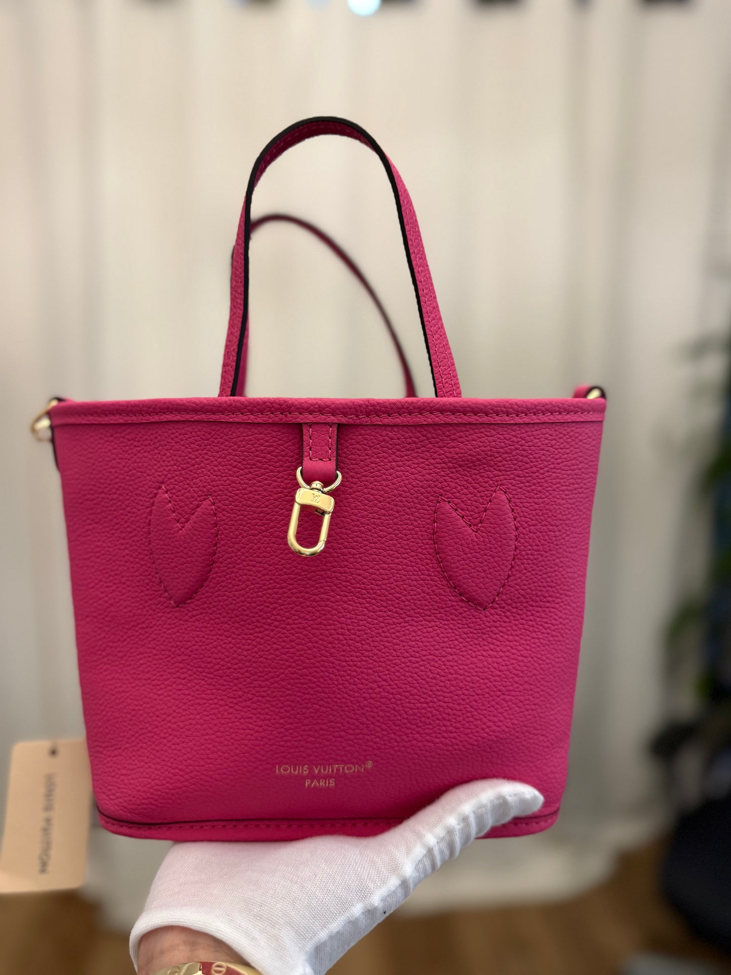 Louis Vuitton Neverfull BB Inside Out Bandouliere Rose Pondichery