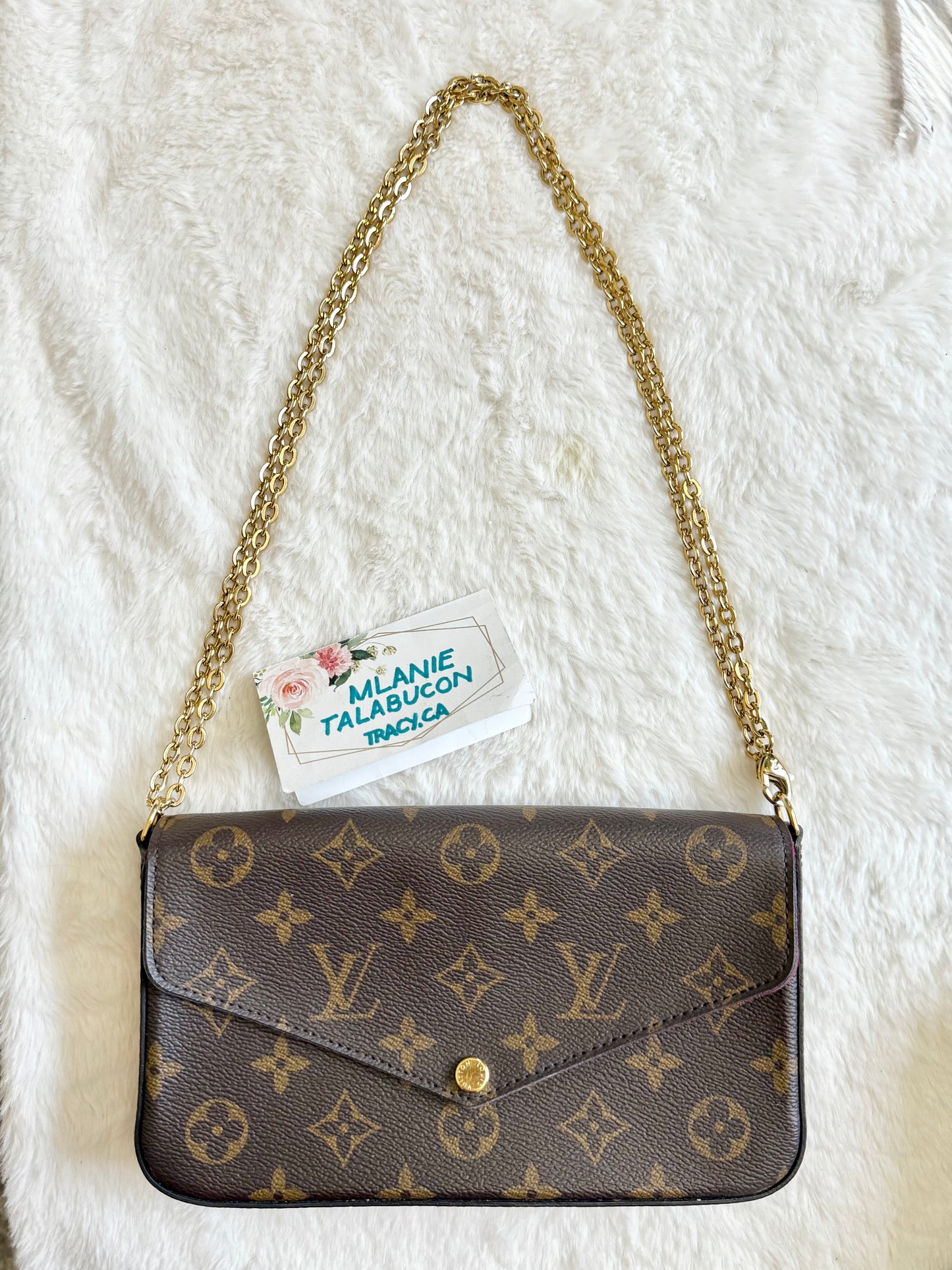 Louis Vuitton Pochette Felicie Mono Fuchsia