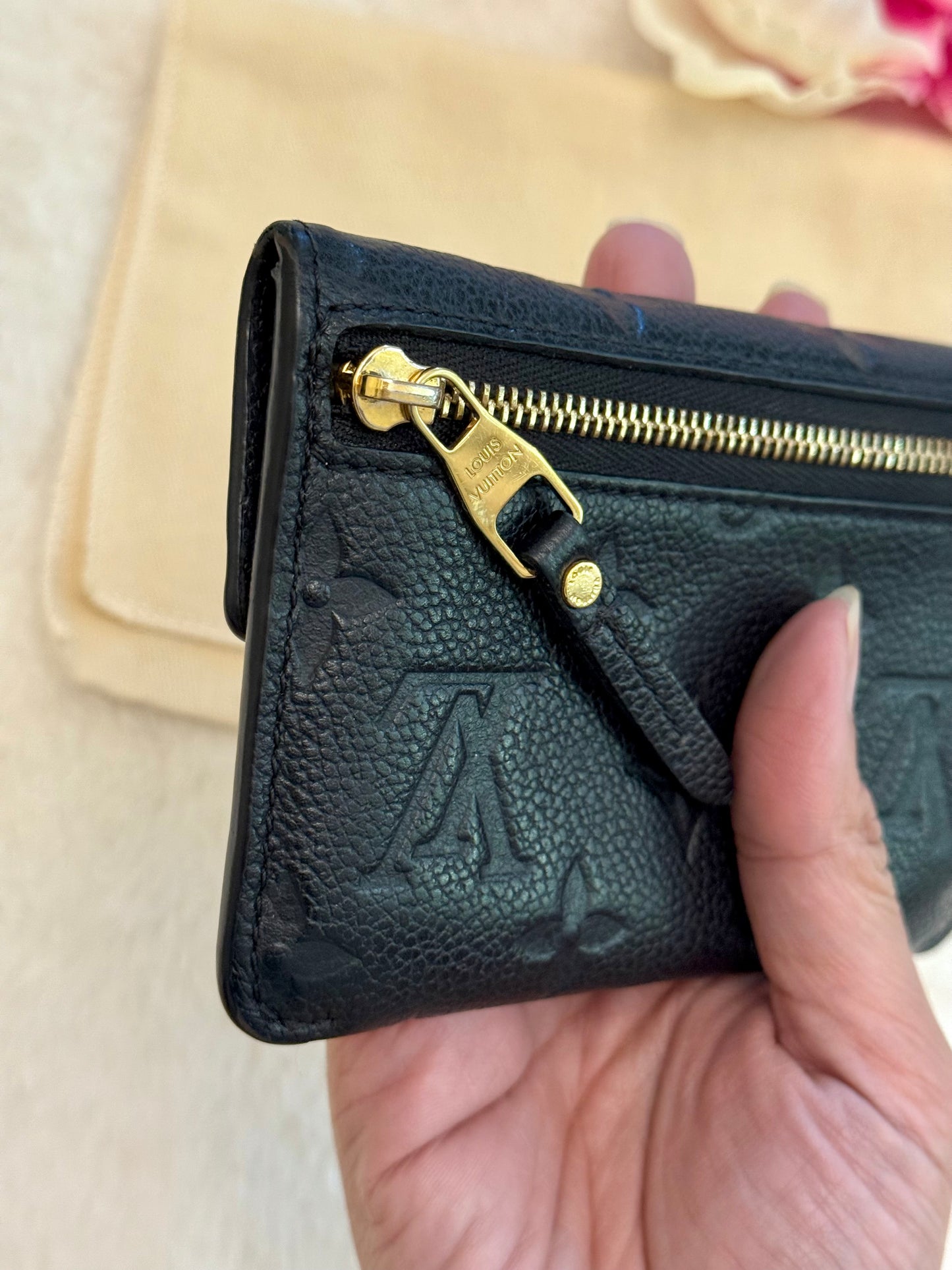 Louis Vuitton Key Pouch Empreinte Noir/Black