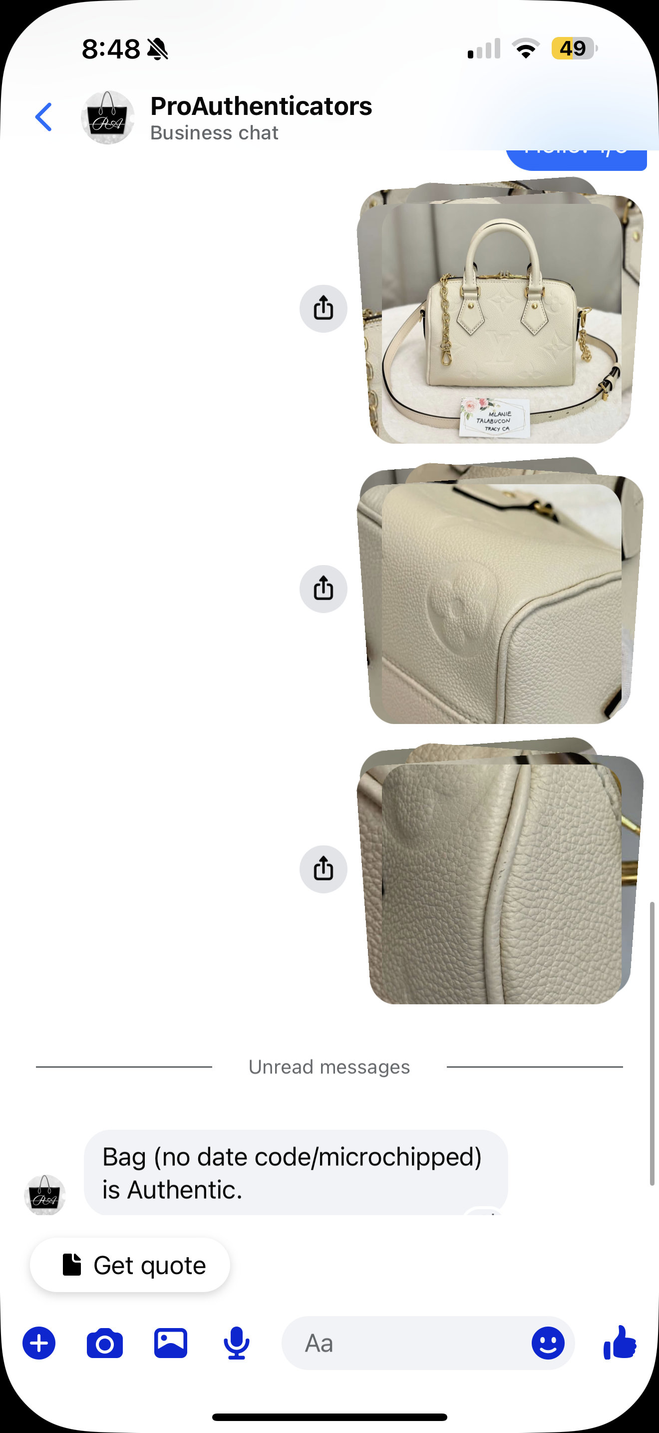 Speedy Bandouliere 20 Giant Empreinte Creme