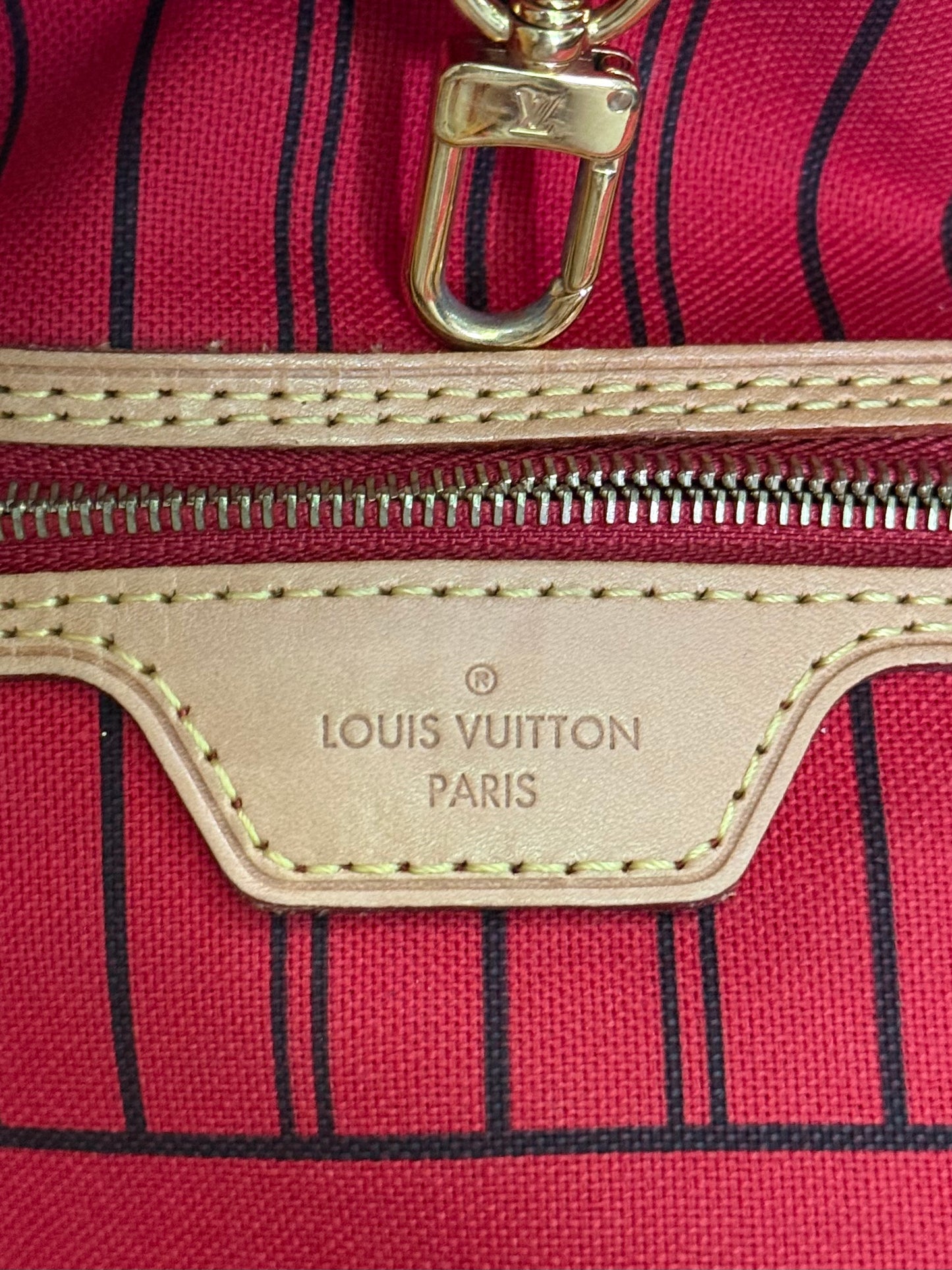 Louis Vuitton Neverfull MM Mono Cerise