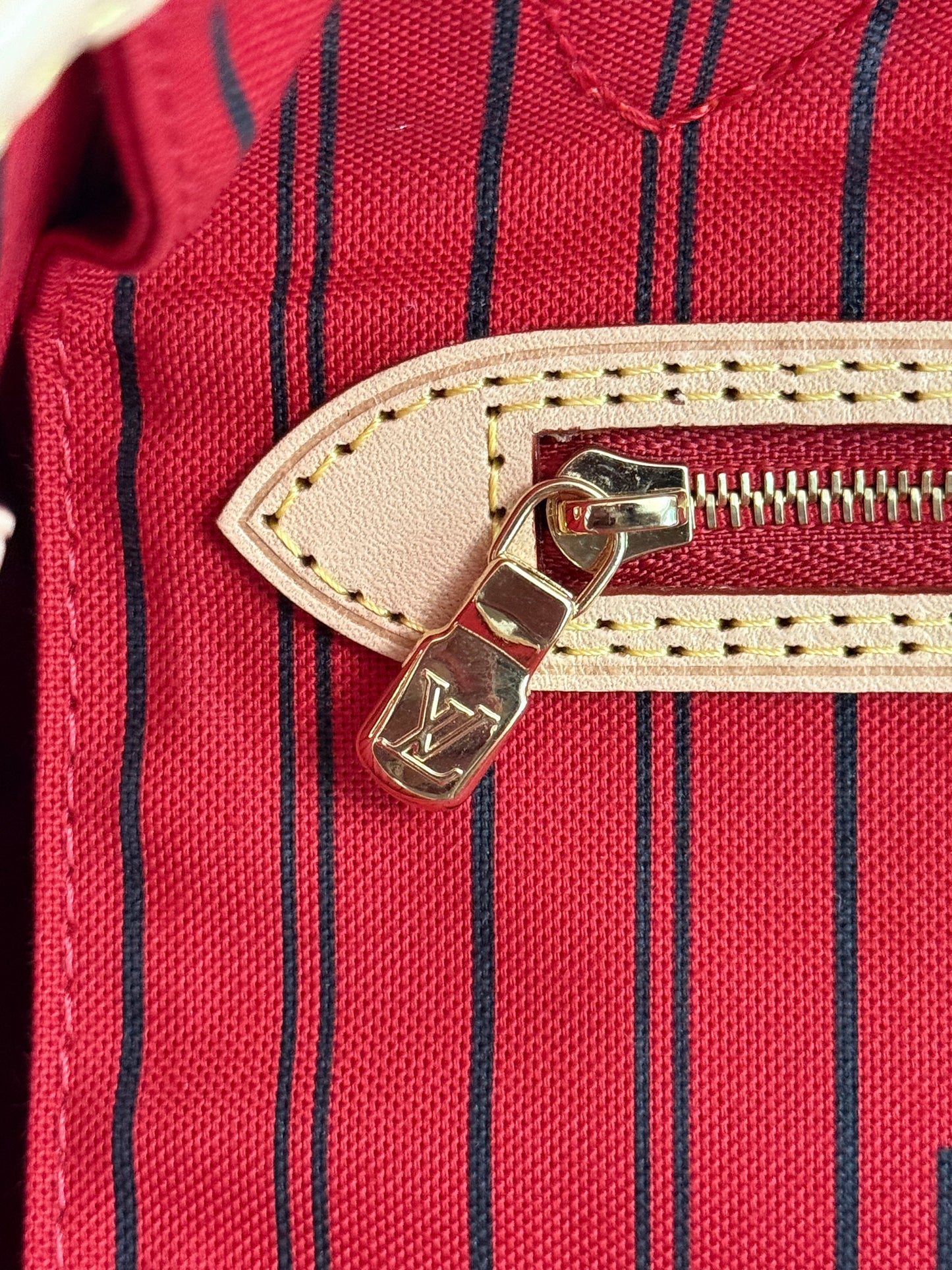 Louis Vuitton Neverfull MM Mono with Cerise Interior