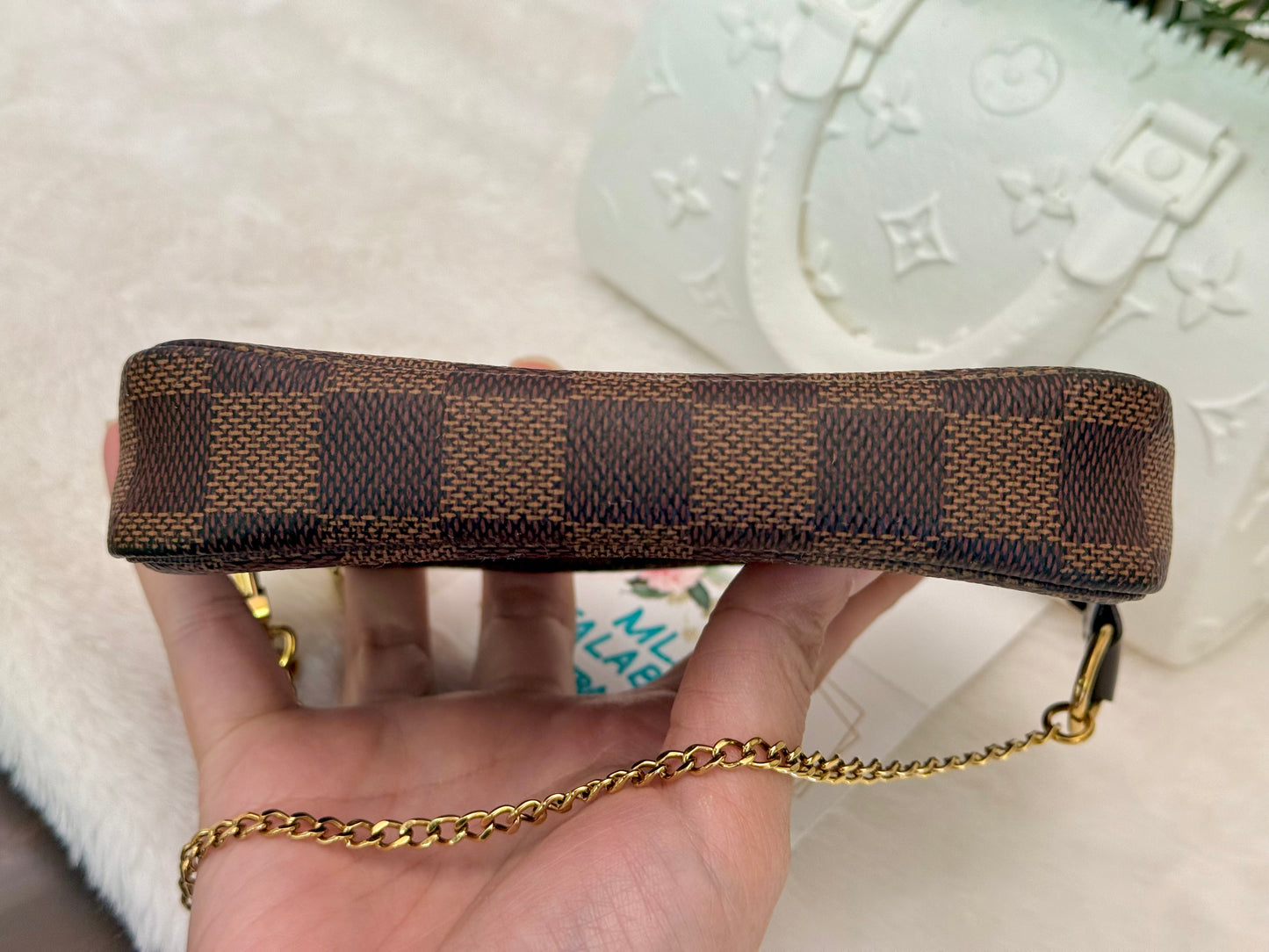 Louis Vuitton Mini Pochette Accessoires in Damier Ebene
