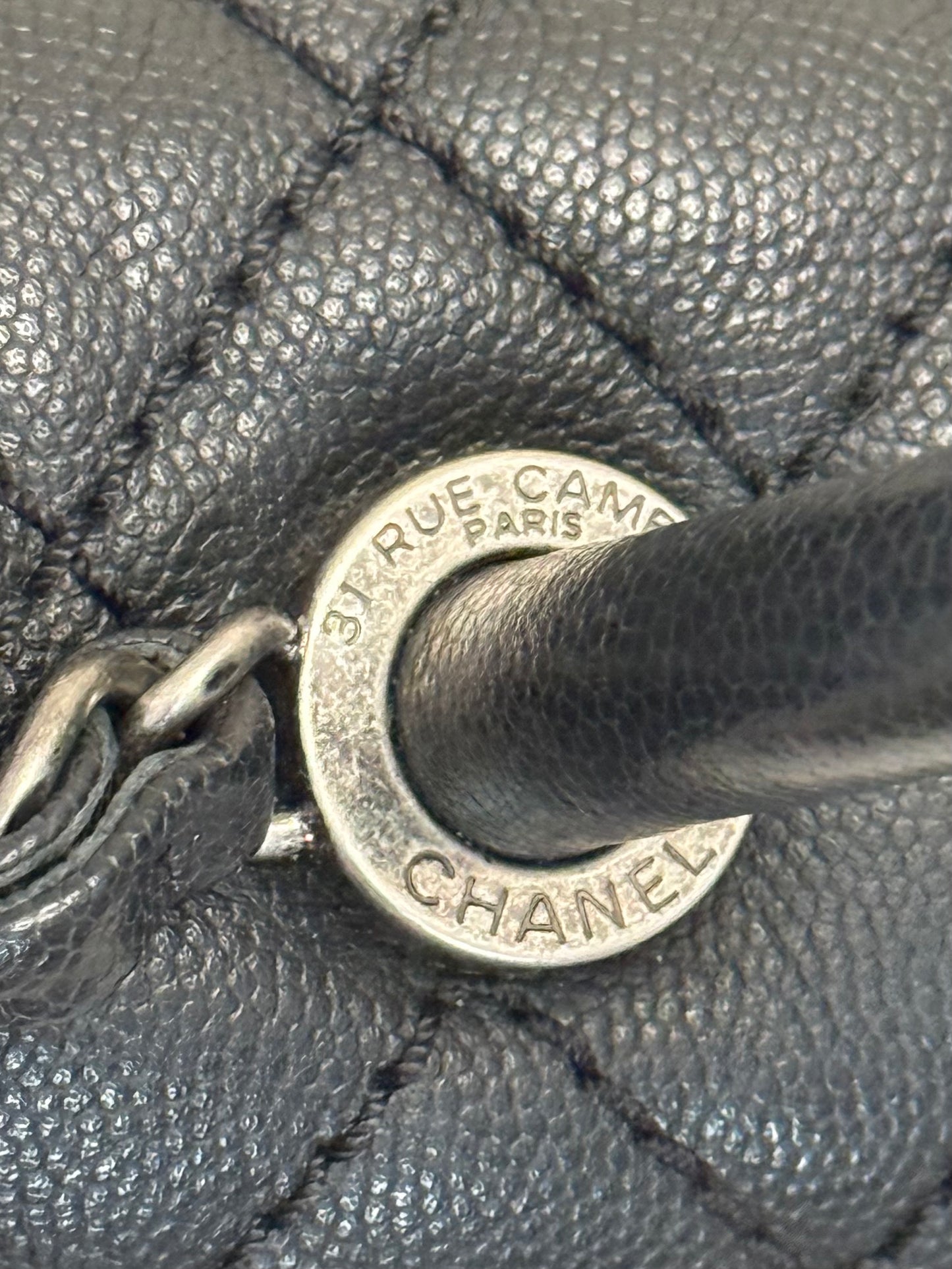 Chanel Coco Handle Black Caviar with Ruthenium Hardware