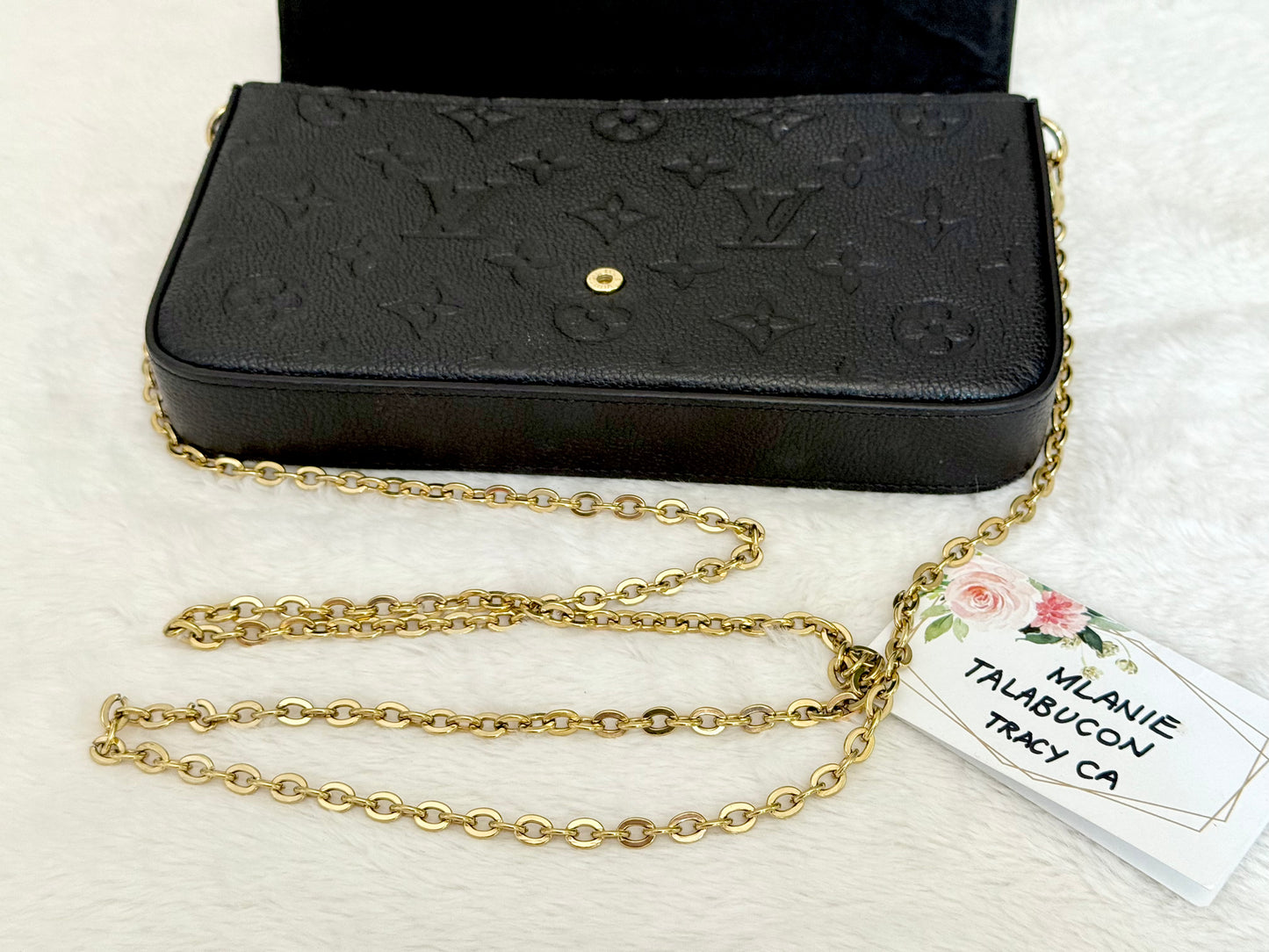 Louis Vuitton Felicie Pochette Empreinte Noir/Black Bag Only