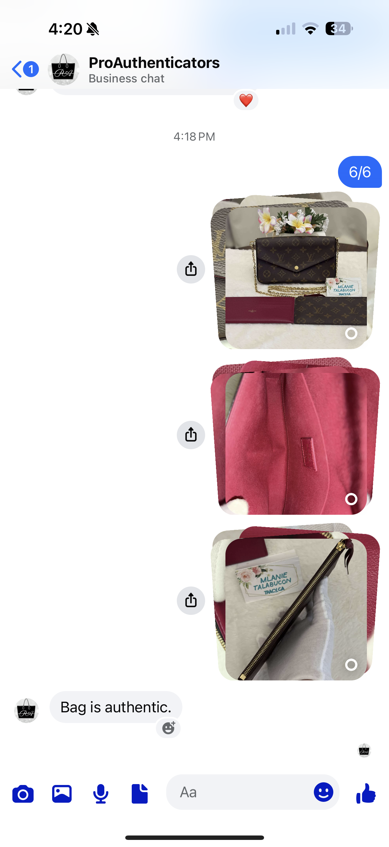 Louis Vuitton Pochette Felicie Mono with CC insert only