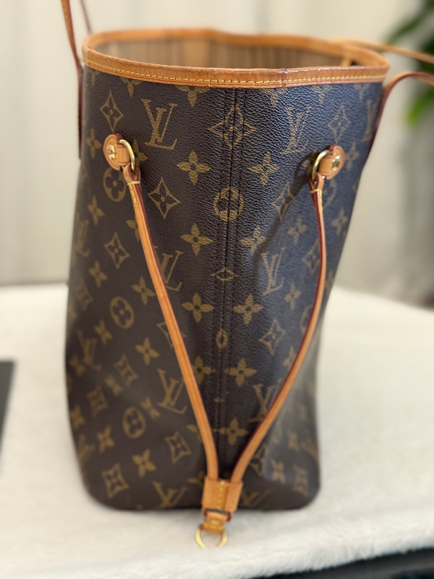 Louis Vuitton Neverfull MM Mono Beige
