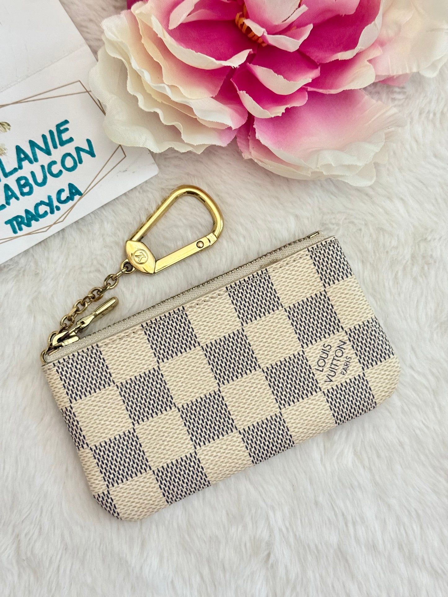 Louis Vuitton Key Pouch Damier Azur