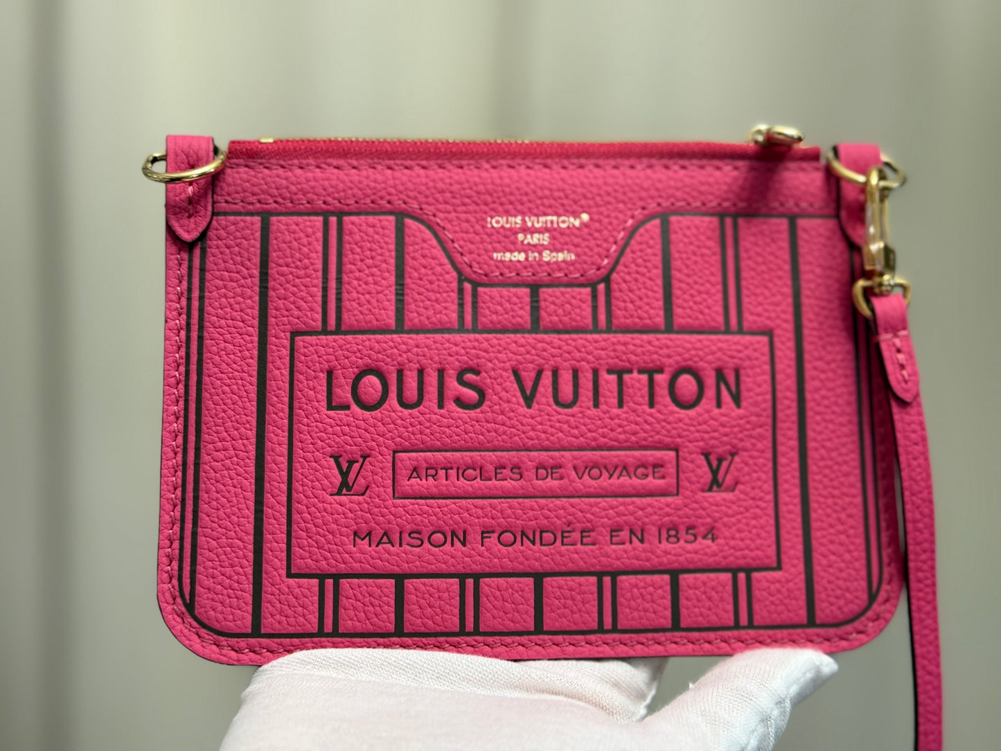 Louis Vuitton Neverfull BB Inside Out Bandouliere Rose Pondichery