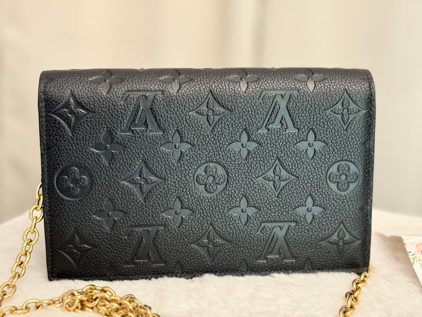 Louis Vuitton Vavin Chain Wallet Mono Empreinte Noir/Black