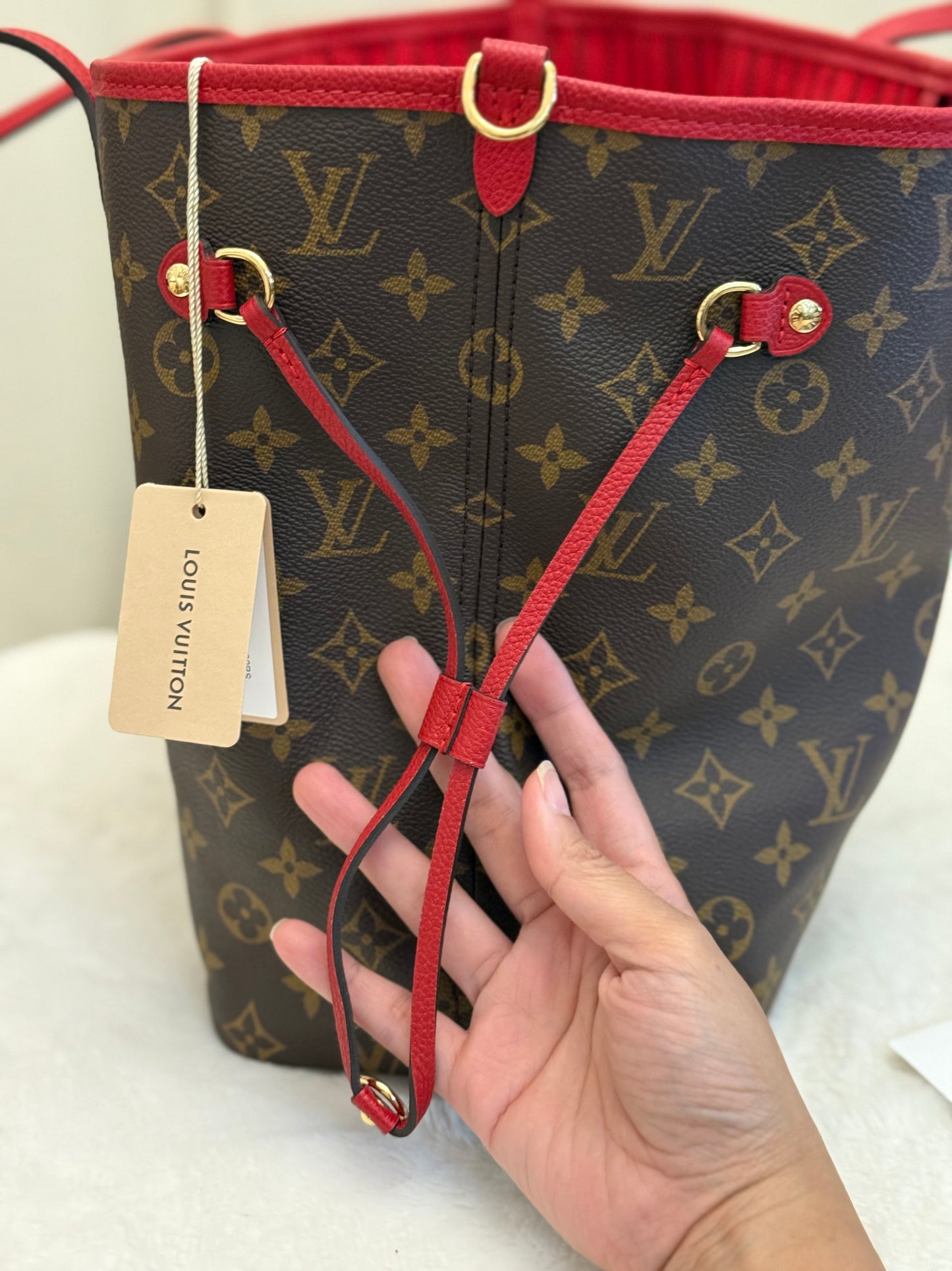 Louis Vuitton Neverfull MM Inside Out Bandouliere Safi Red