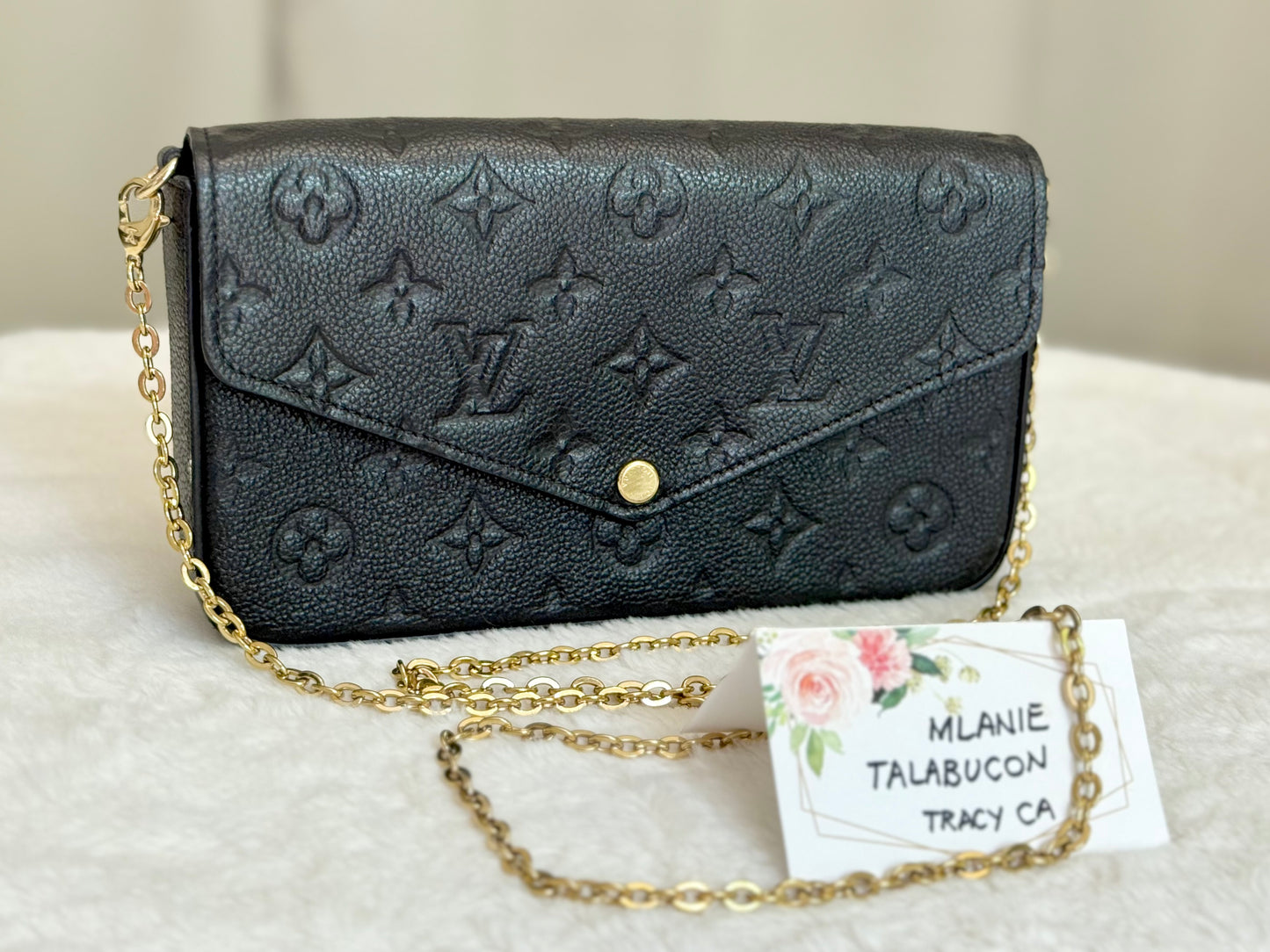 Louis Vuitton Felicie Pochette Empreinte Noir/Black Bag Only