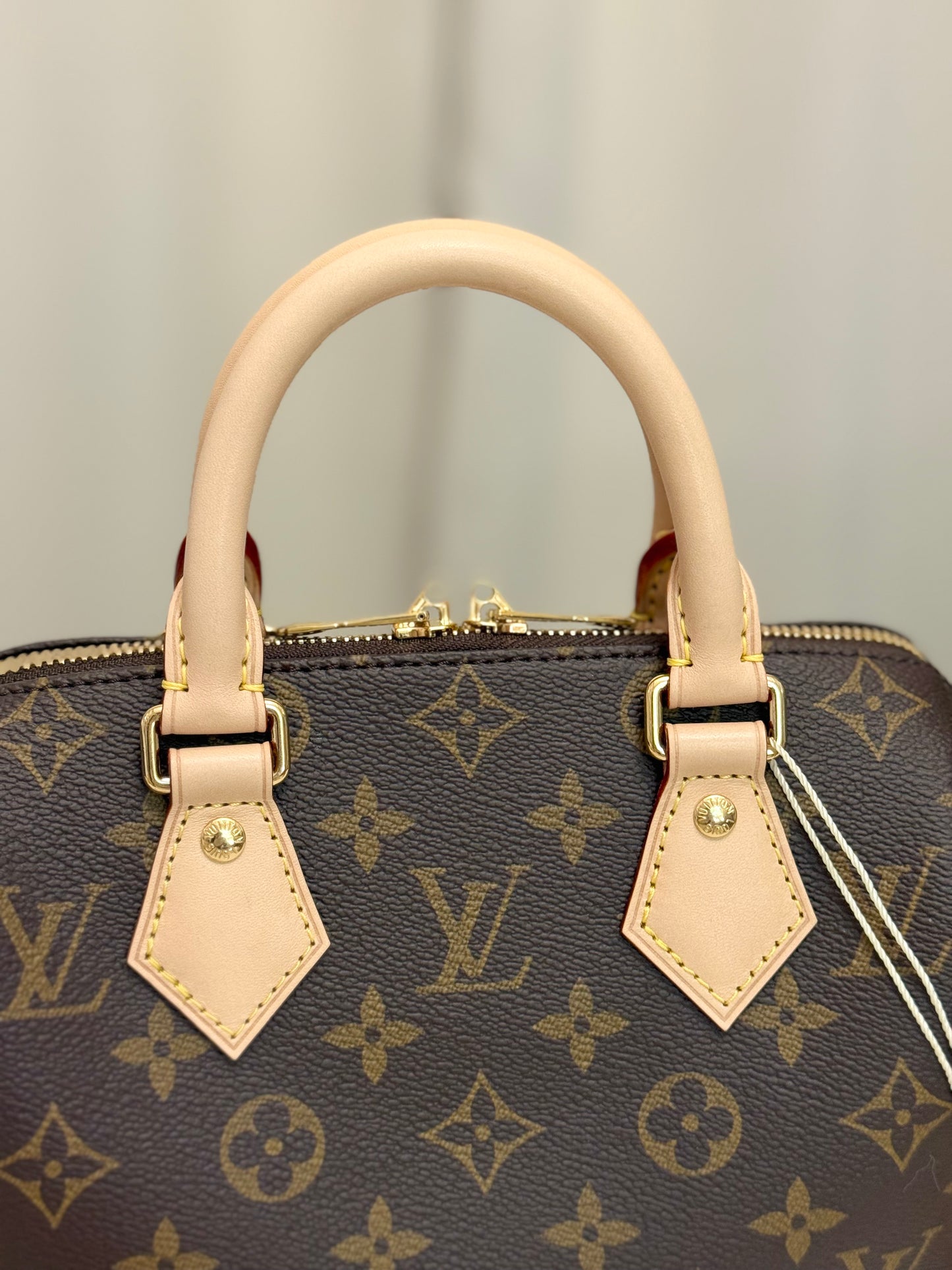 Louis Vuitton Speedy Bandouliere 20 Mono with Black/Pink Adjustable Strap