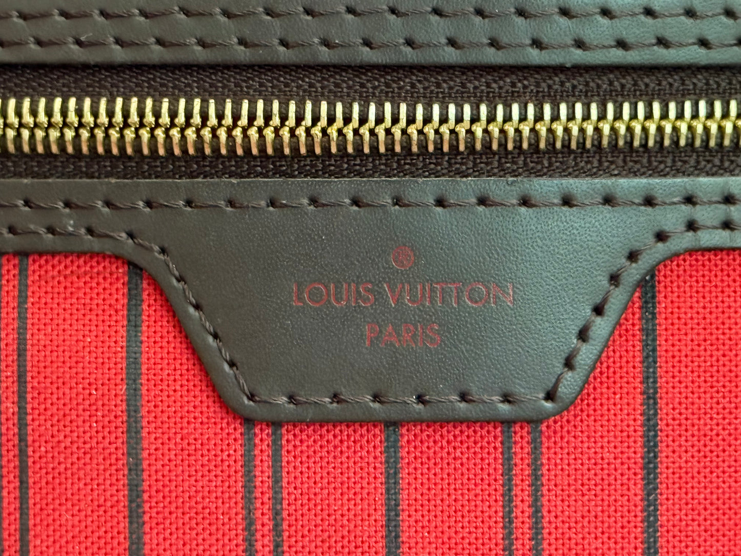 Louis Vuitton Neverfull MM Damier Ebene Bag Only