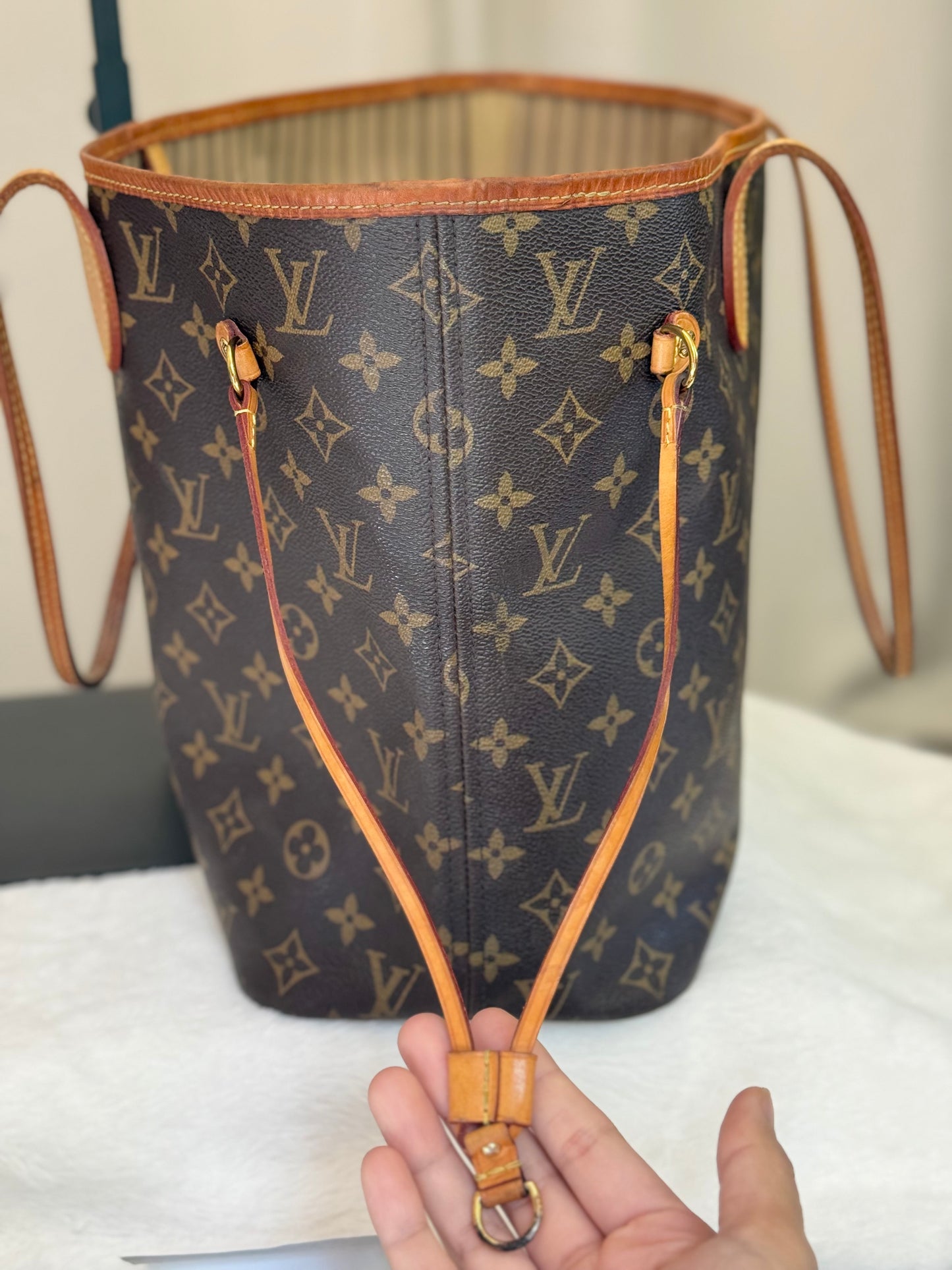 Louis Vuitton Neverfull MM Mono Beige