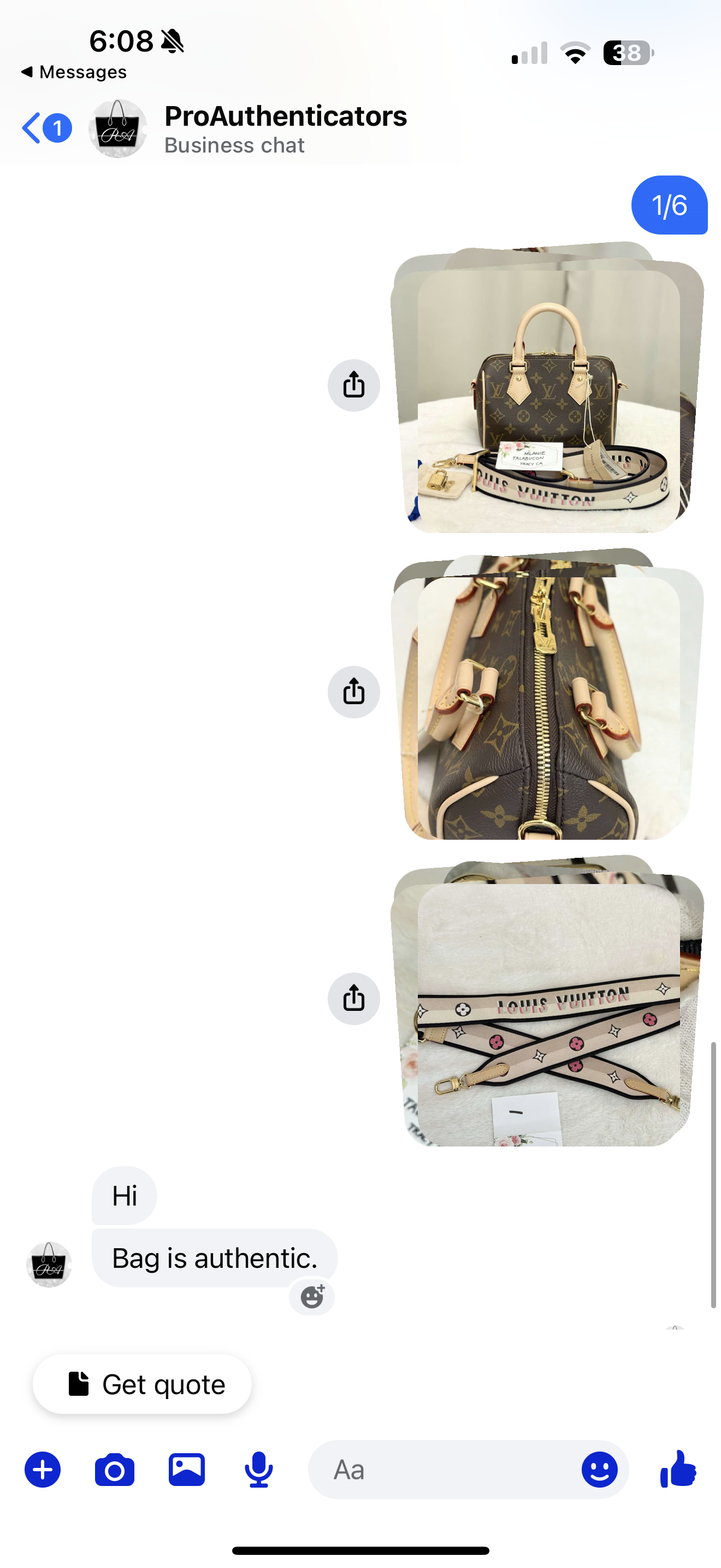 Louis Vuitton Speedy Bandouliere 20 Mono with Black/Pink Adjustable Strap