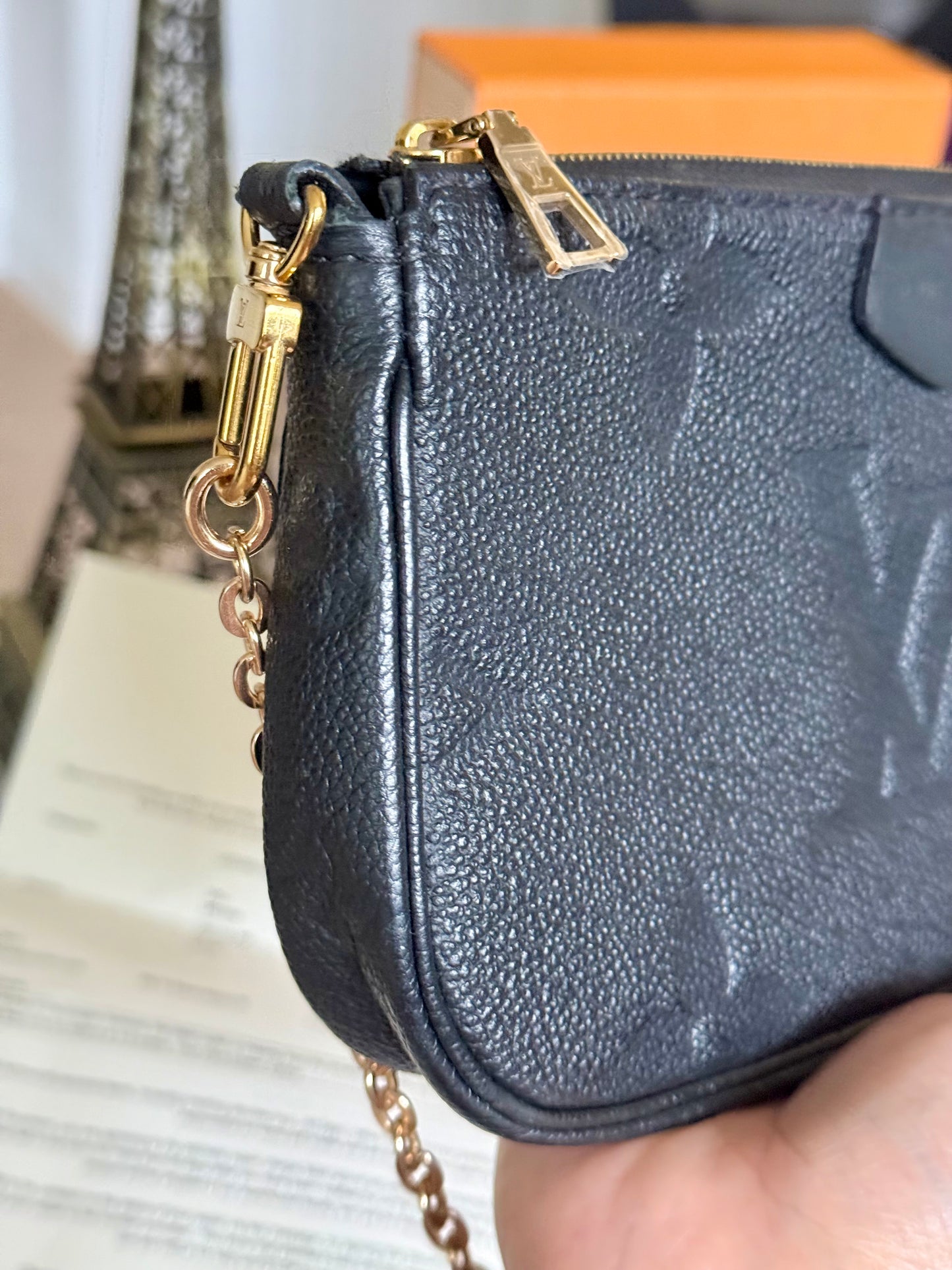 Louis Vuitton Small Pochette Black Empreinte