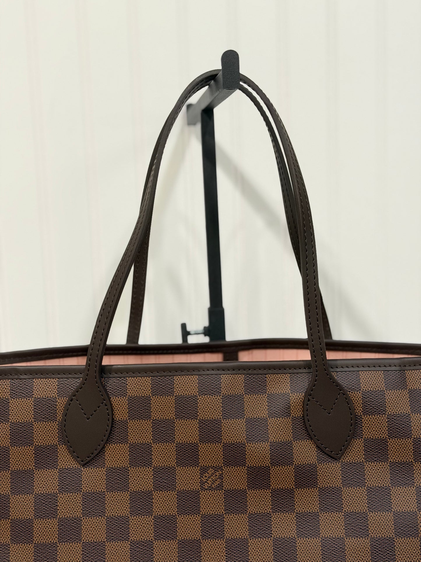 Louis Vuitton Neverfull MM Braided Damier Ebene Rose Quartz
