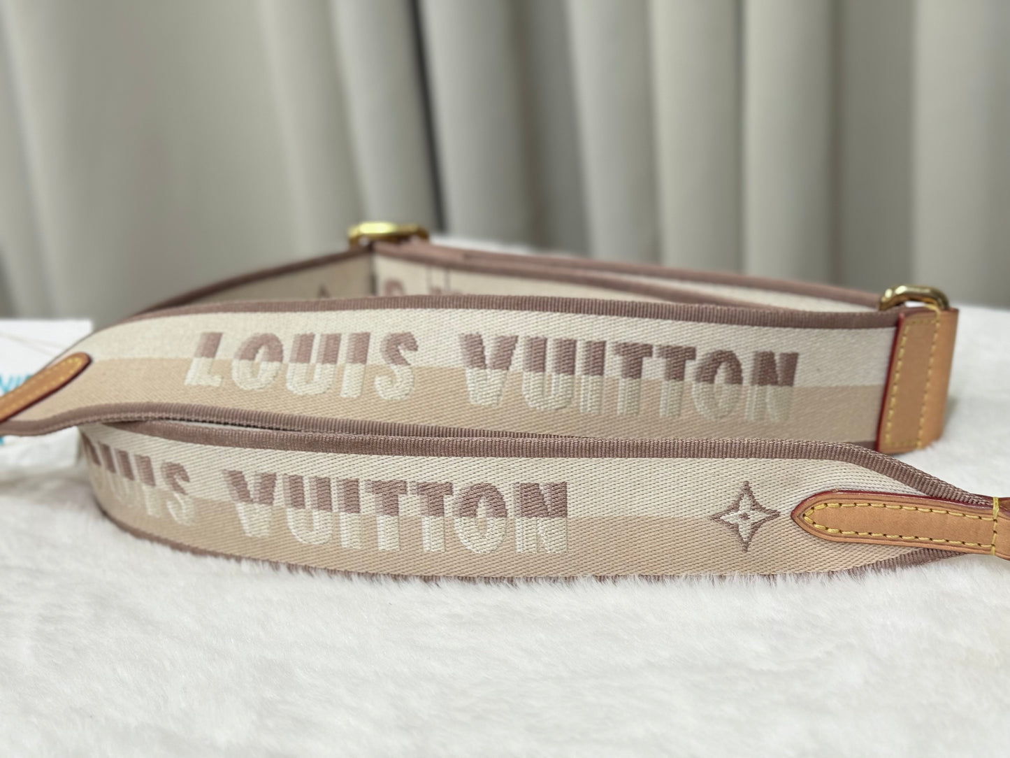 Louis Vuitton Beige Guitar Jacquard Adjustable Strap