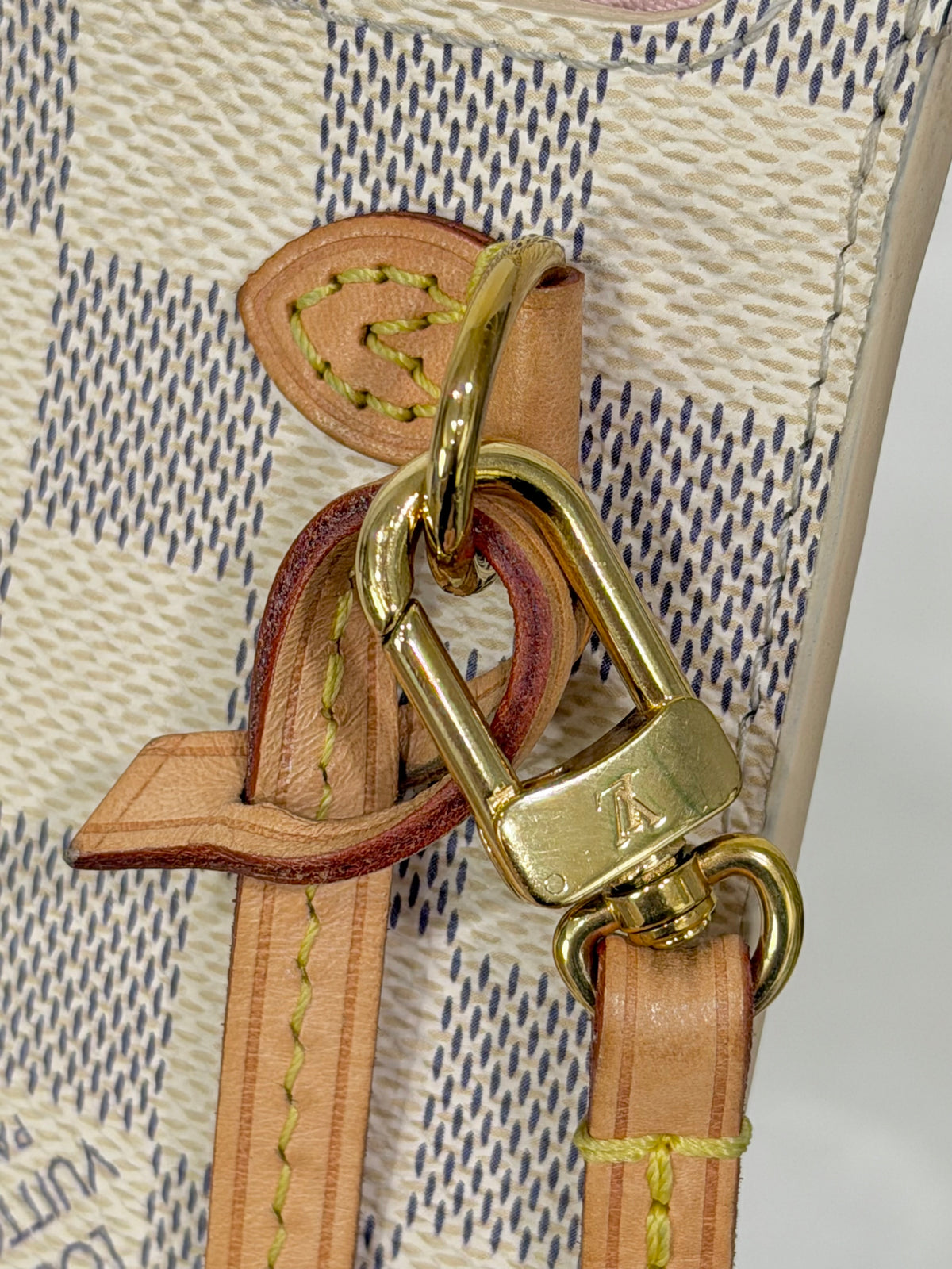 Louis Vuitton Neverfull MM/GM Damier Azur Rose Ballerine Pouch