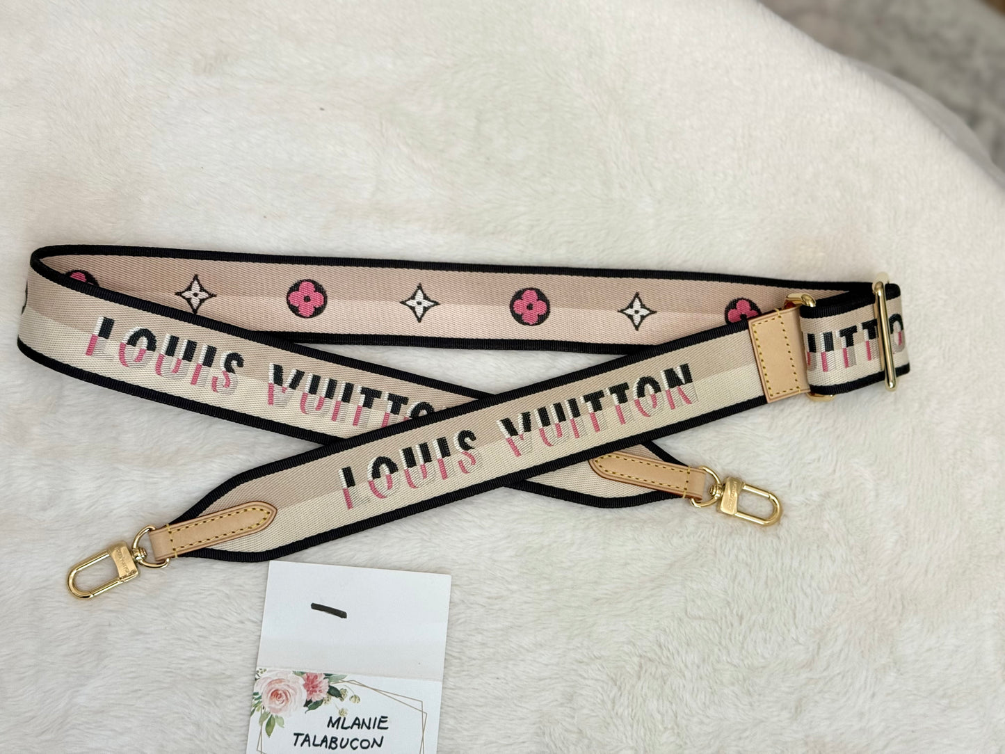 Louis Vuitton Speedy Bandouliere 20 Mono with Black/Pink Adjustable Strap
