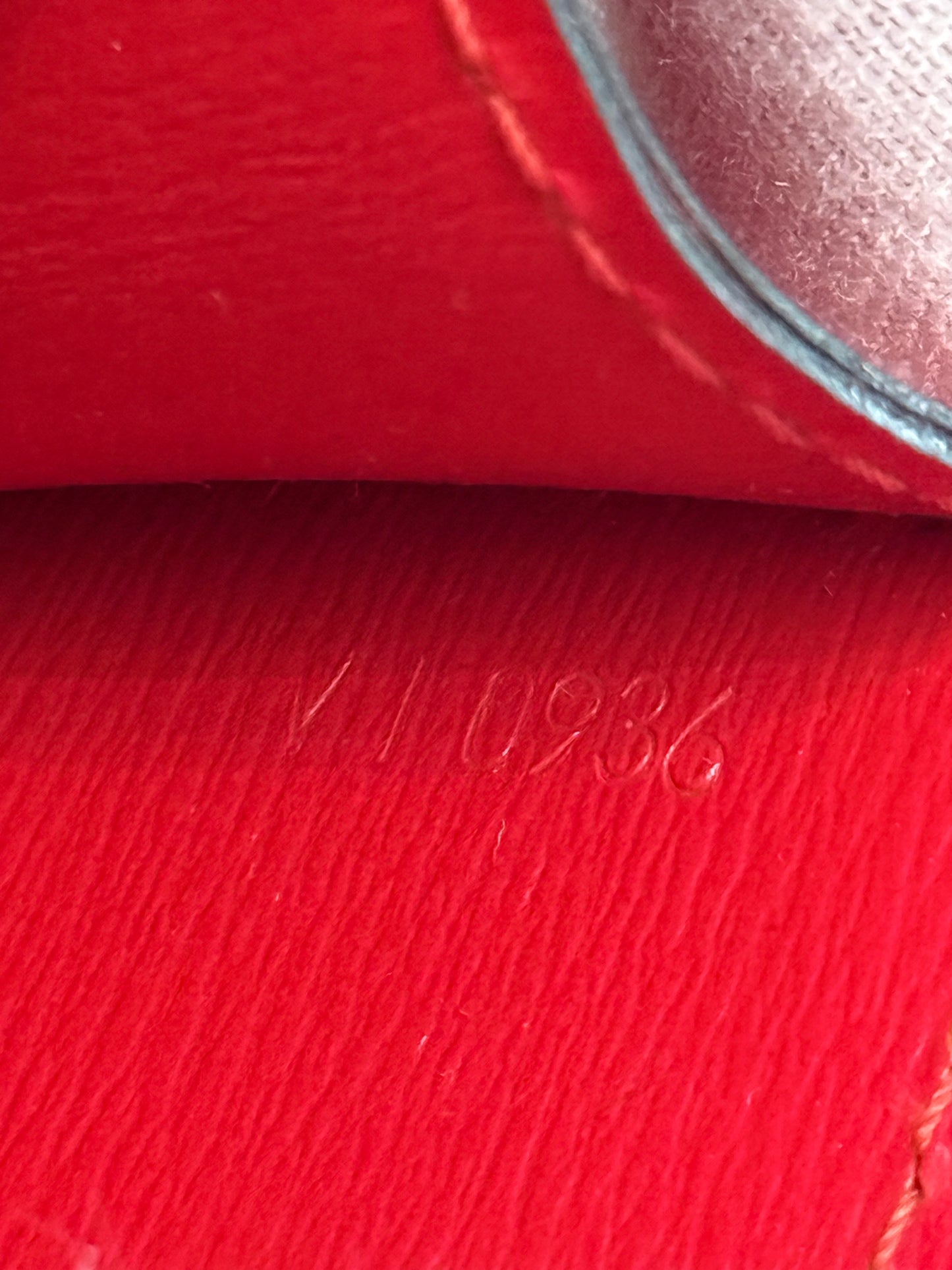 Red Epi Pochette Ceinture Tilsitt Belt and Pouch Vintage