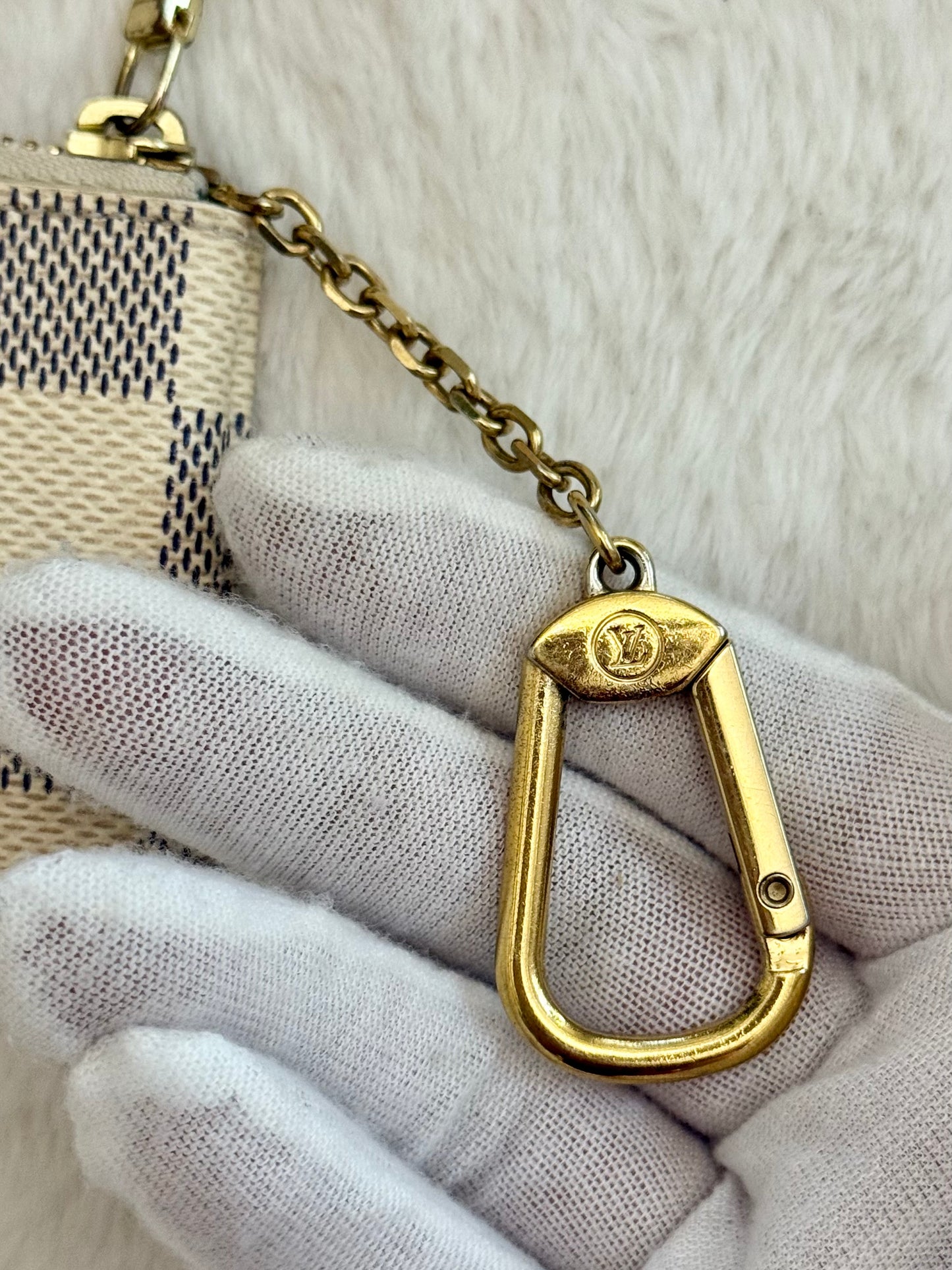 Louis Vuitton Key Pouch Damier Azur