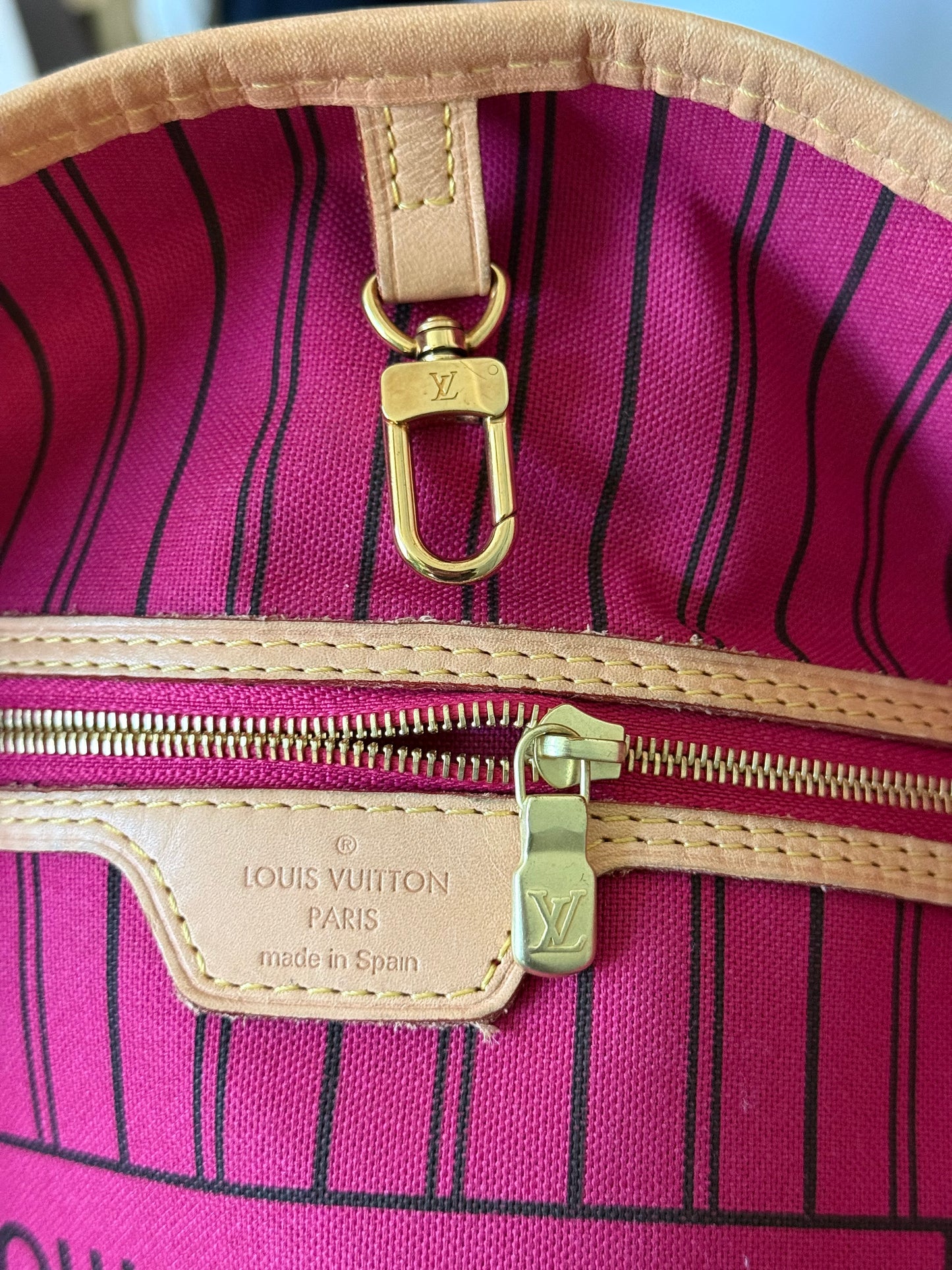 Louis Vuitton Neverfull MM Mono Pivoine Bag Only