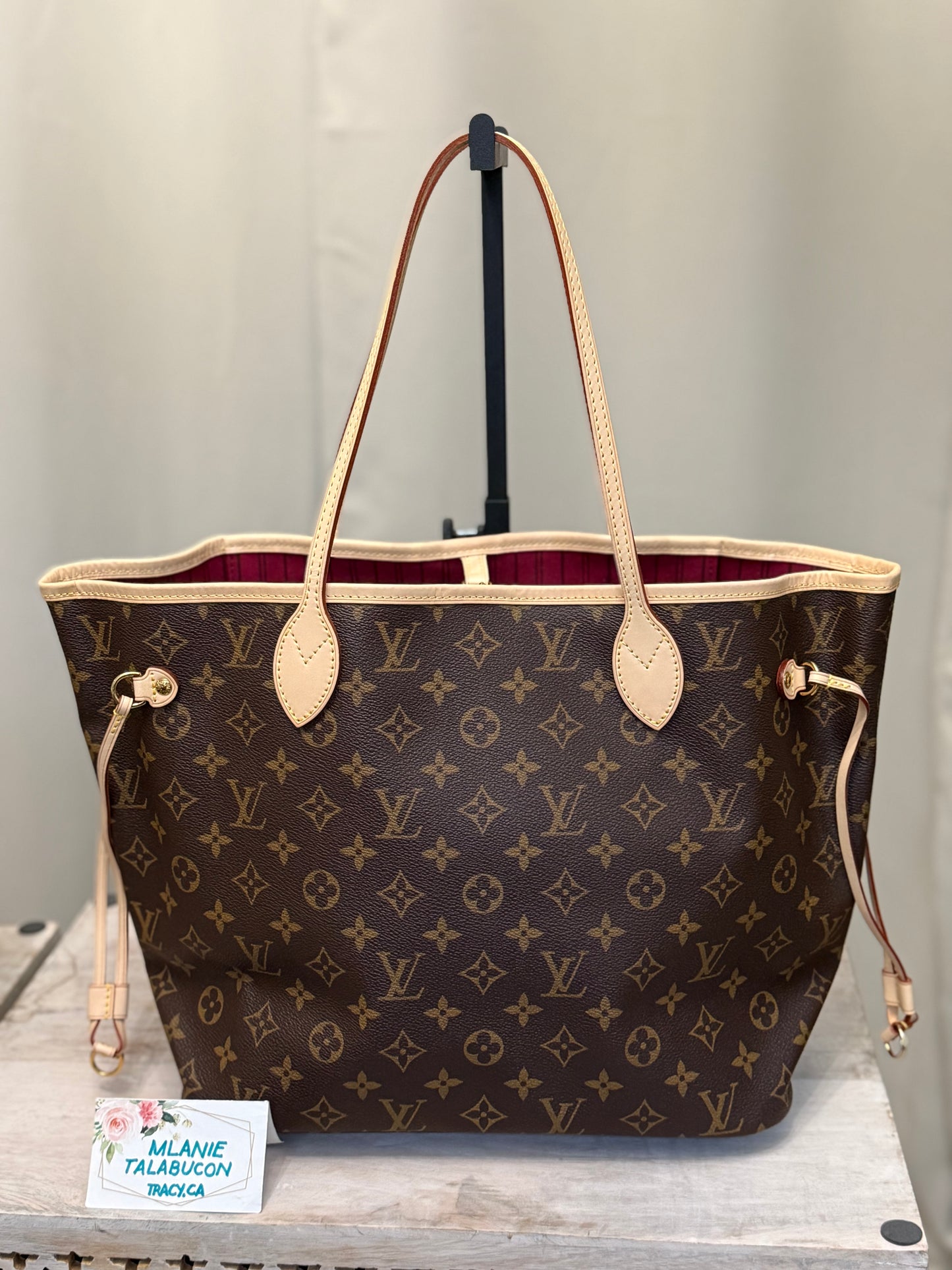 Louis Vuitton Neverfull MM Fuchsia Interior Bag only