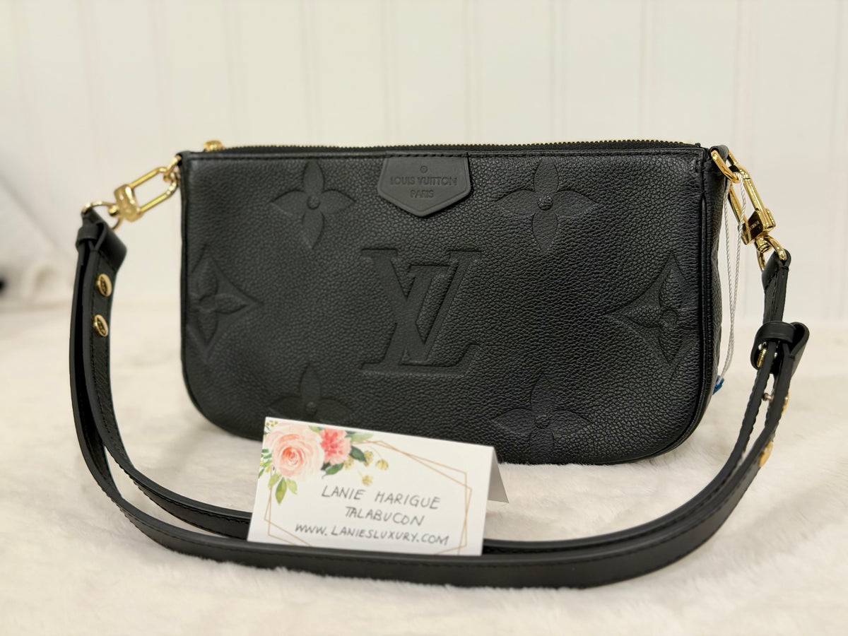 Louis Vuitton Multi Pochette Mono Giant Empreinte Black