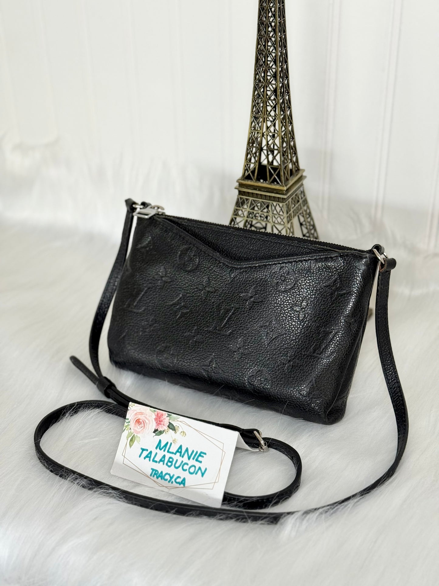 Louis Vuitton Pallas Clutch Black Empreinte