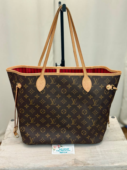Louis Vuitton Neverfull MM Mono Cerise