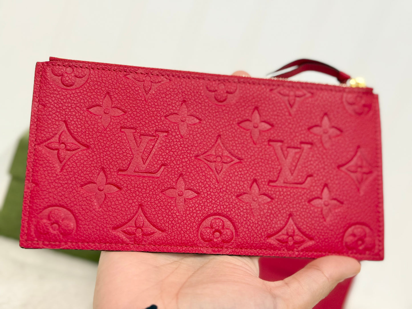 Louis Vuitton Felicie Pochette Mono Empreinte Scarlet Red